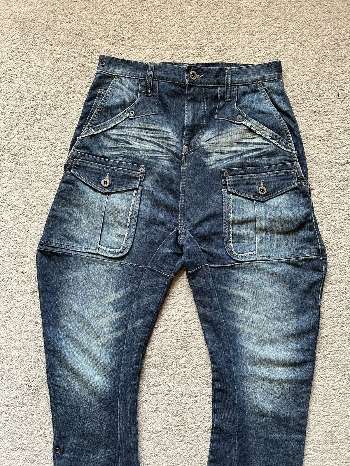 PPFM 2000s PPFM Destruct Product J Cut Jeans Transform Bag Size US 30 / EU 46 - 3 Thumbnail
