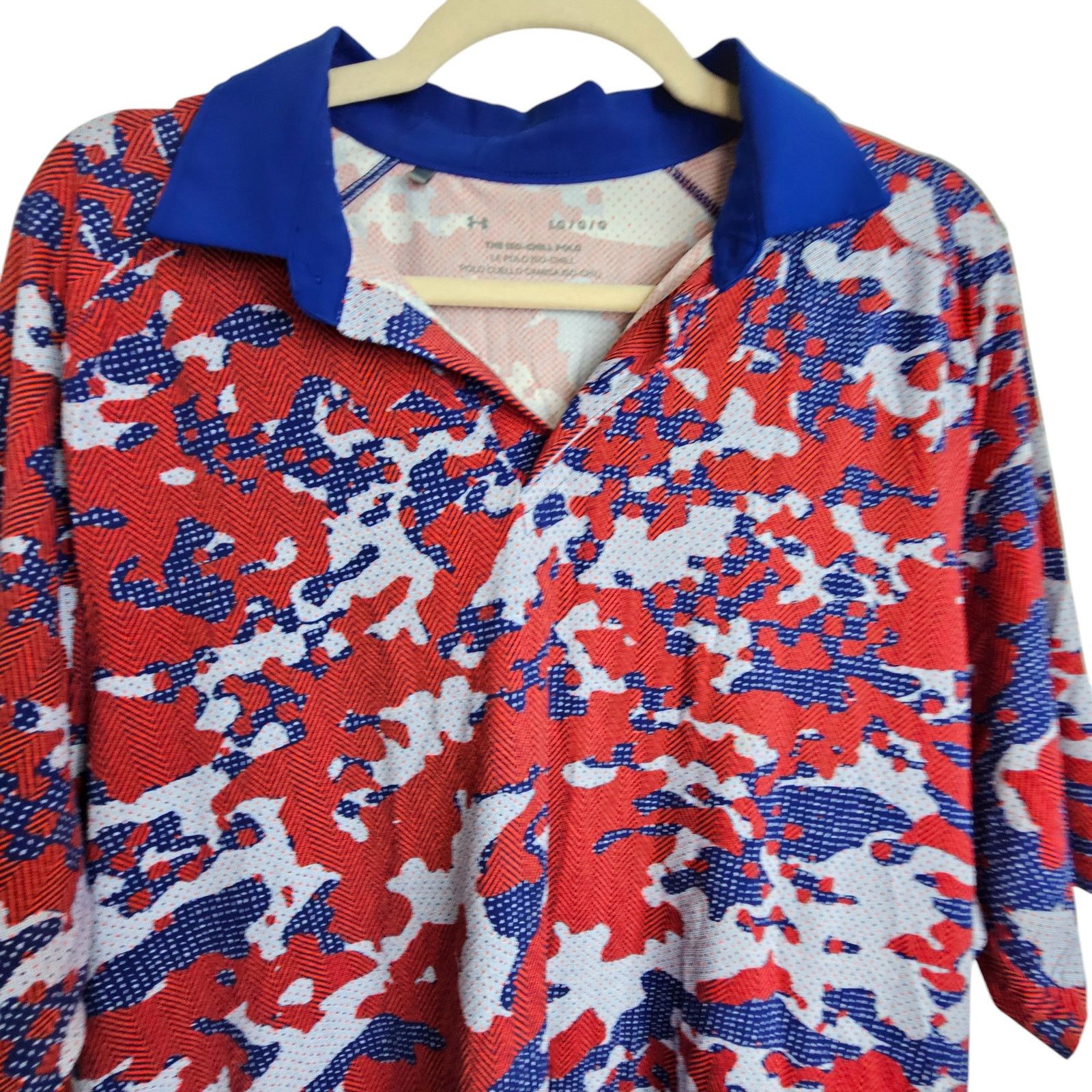 Under Armour Under Armour Mens Iso Chill Camo Print Golf Polo Shirt Sz L Size US L / EU 52-54 / 3 - 3 Thumbnail