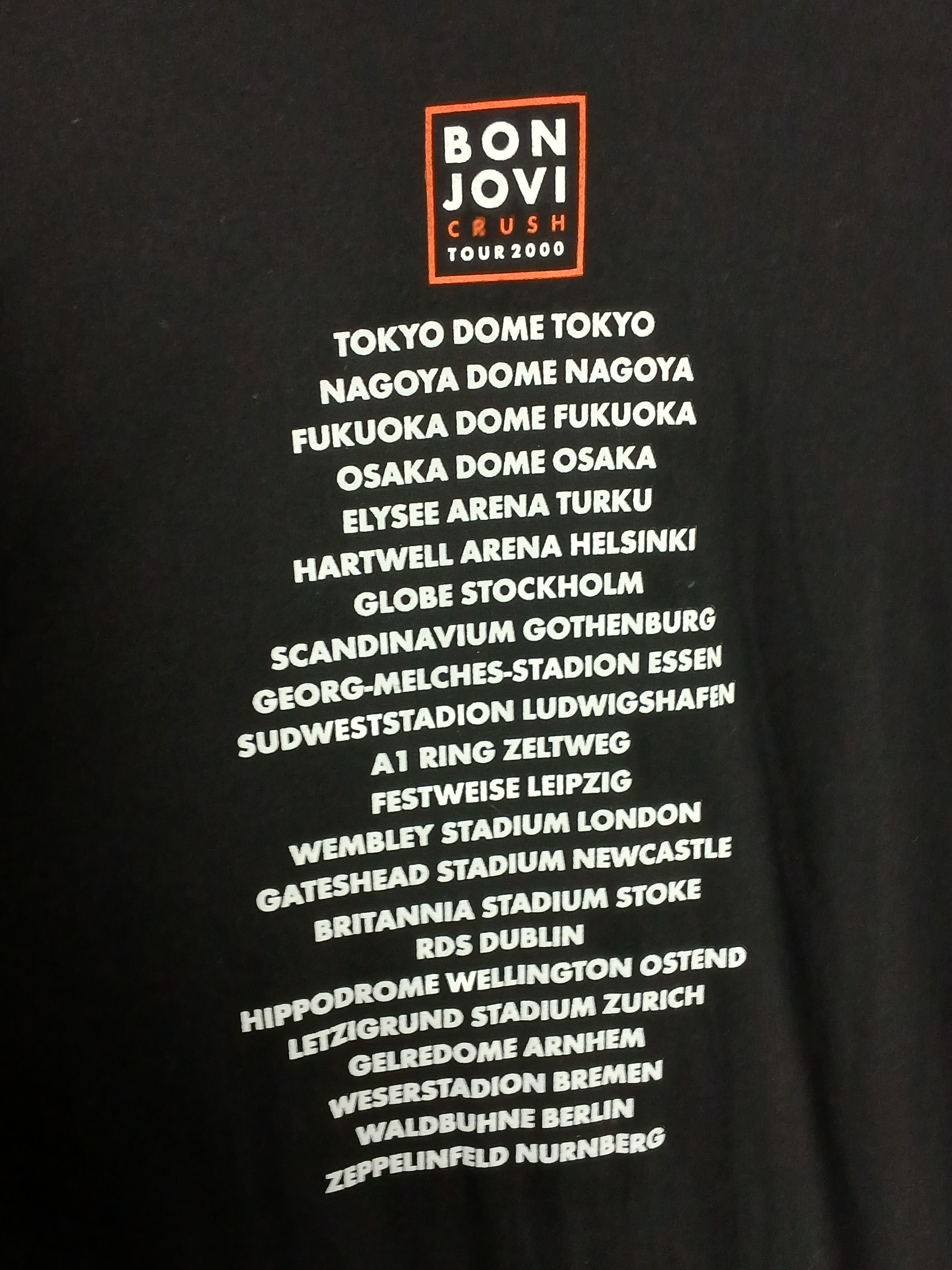 Band Tees × Bon Jovi × Vintage Vintage Bon Jovi Crush Tour 2000 T-Shirt Size US M / EU 48-50 / 2 - 4 Thumbnail