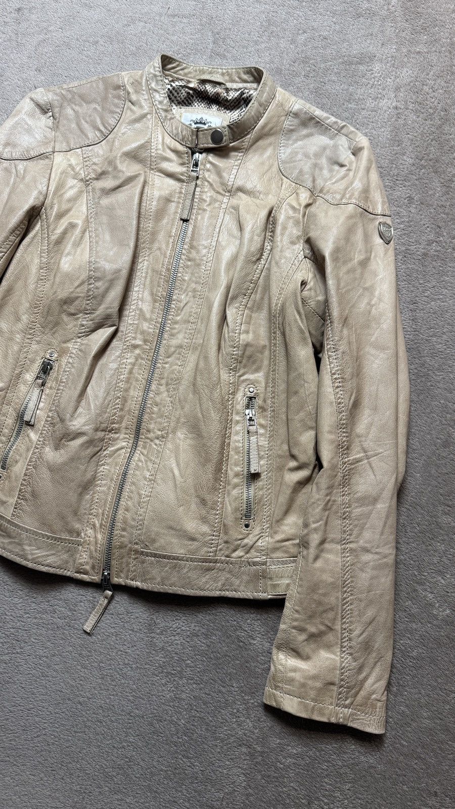 Genuine Leather Vintage Y2K Moto leather jacket Gucci Belstaff LGB style Size L / US 10 / IT 46 - 3 Thumbnail