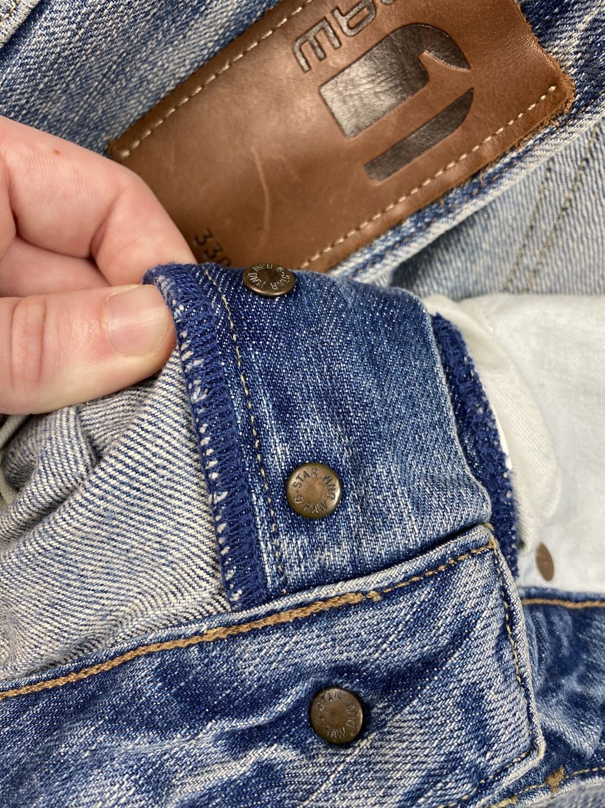 G-Star × Vintage Avant garde flared Gstar raw jeans Historic Glamour style Size 30" / US 8 / IT 44 - 12 Thumbnail