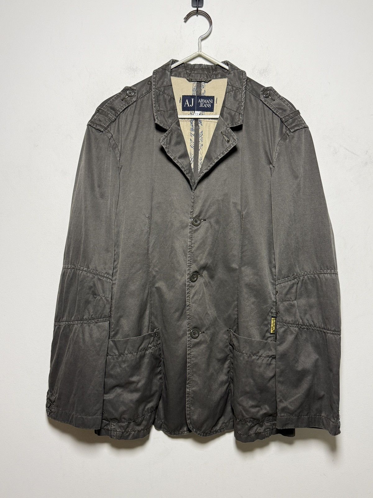 Giorgio Armani Armani Jeans Military Blazer Size US M / EU 48-50 / 2 - 1 Thumbnail