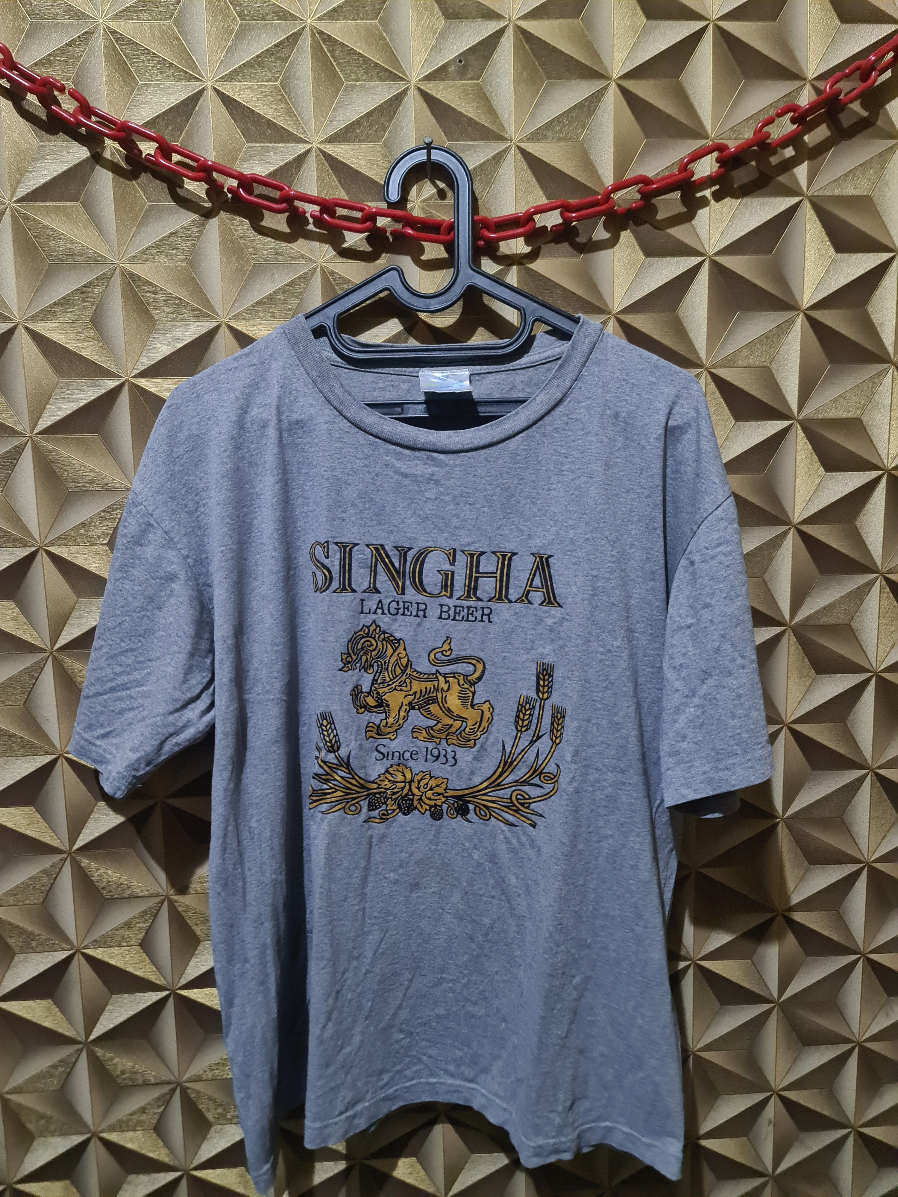Other T-SHIRT SINGHA LAGER BEERS (tag hanes) Size US L / EU 52-54 / 3 - 1 Thumbnail