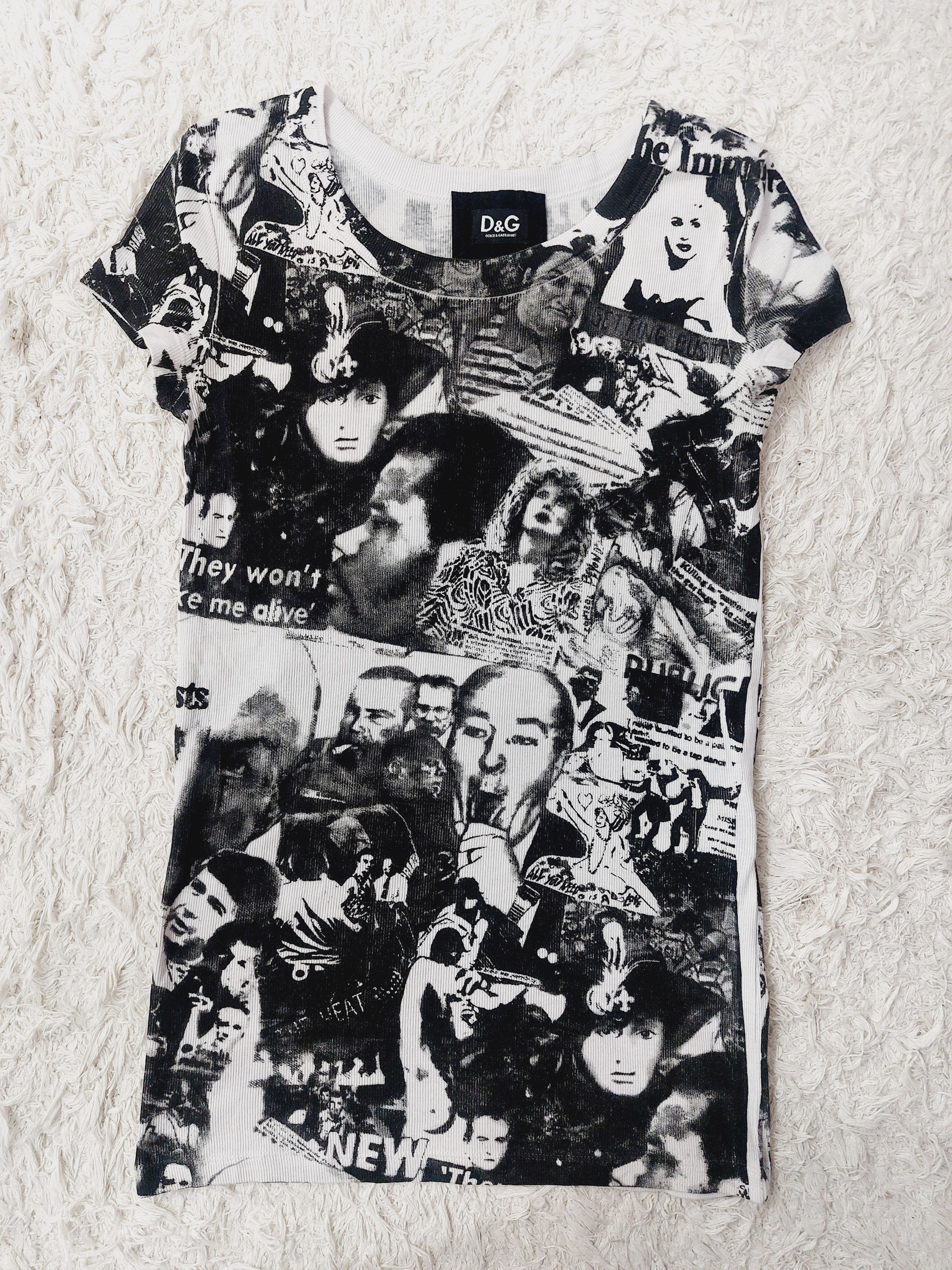 Dolce & Gabbana Dolce and Gabbana D&G Newspaper Faces Gazette Journal Top Size US S / EU 44-46 / 1 - 1 Thumbnail