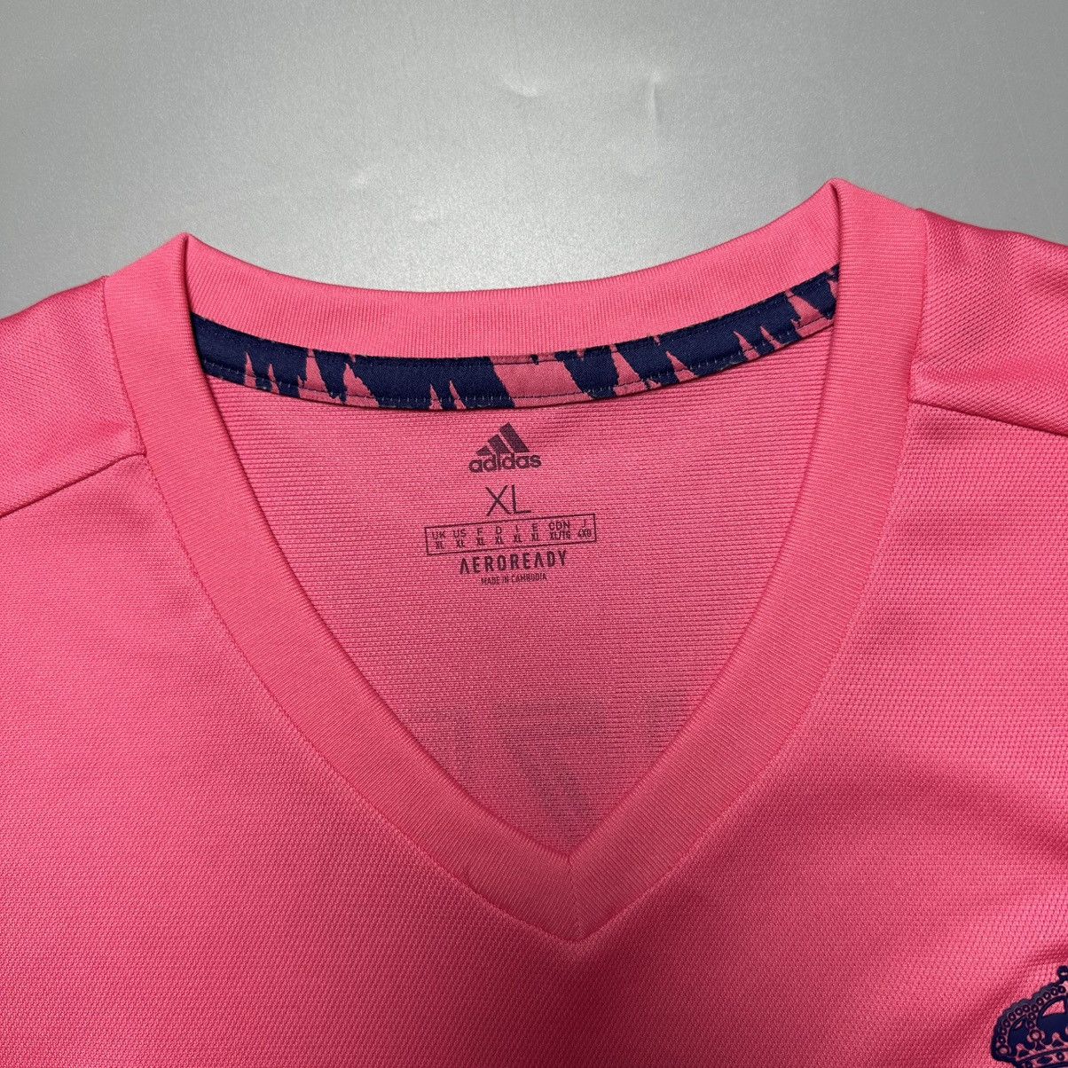 Vintage REAL MADRID ADIDAS 2020/2021 FOOTBALL AWAY JERSEY #9 BENZEMA Size US XL / EU 56 / 4 - 6 Thumbnail
