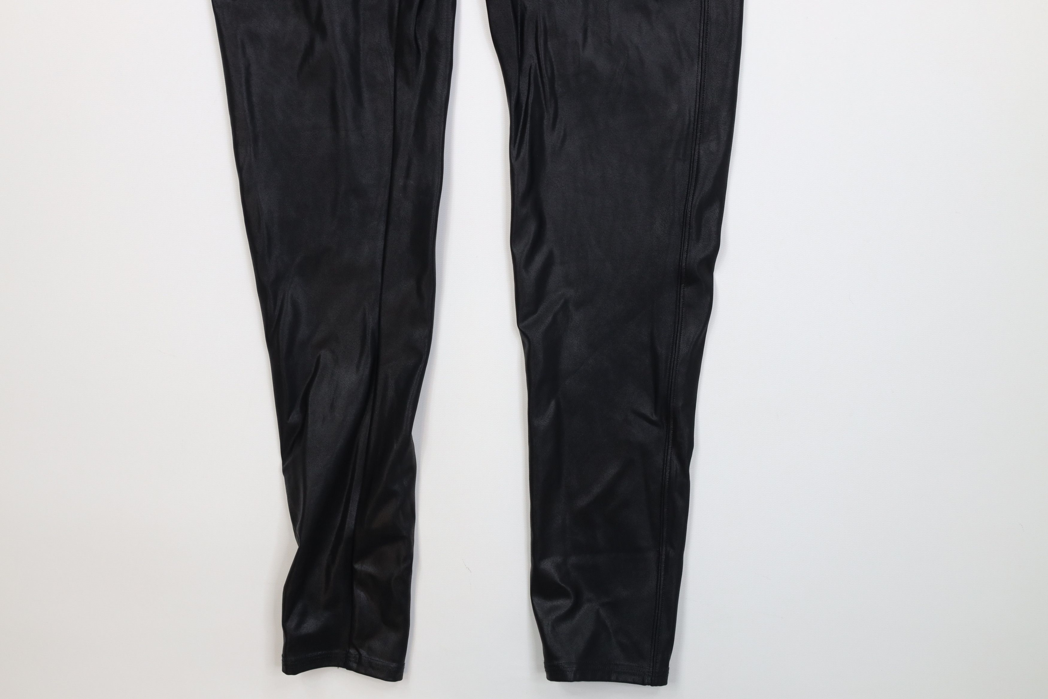 Spanx Spanx Faux Leather Spandex Leggings Pants Black Shapewear Size 29" - 4 Thumbnail