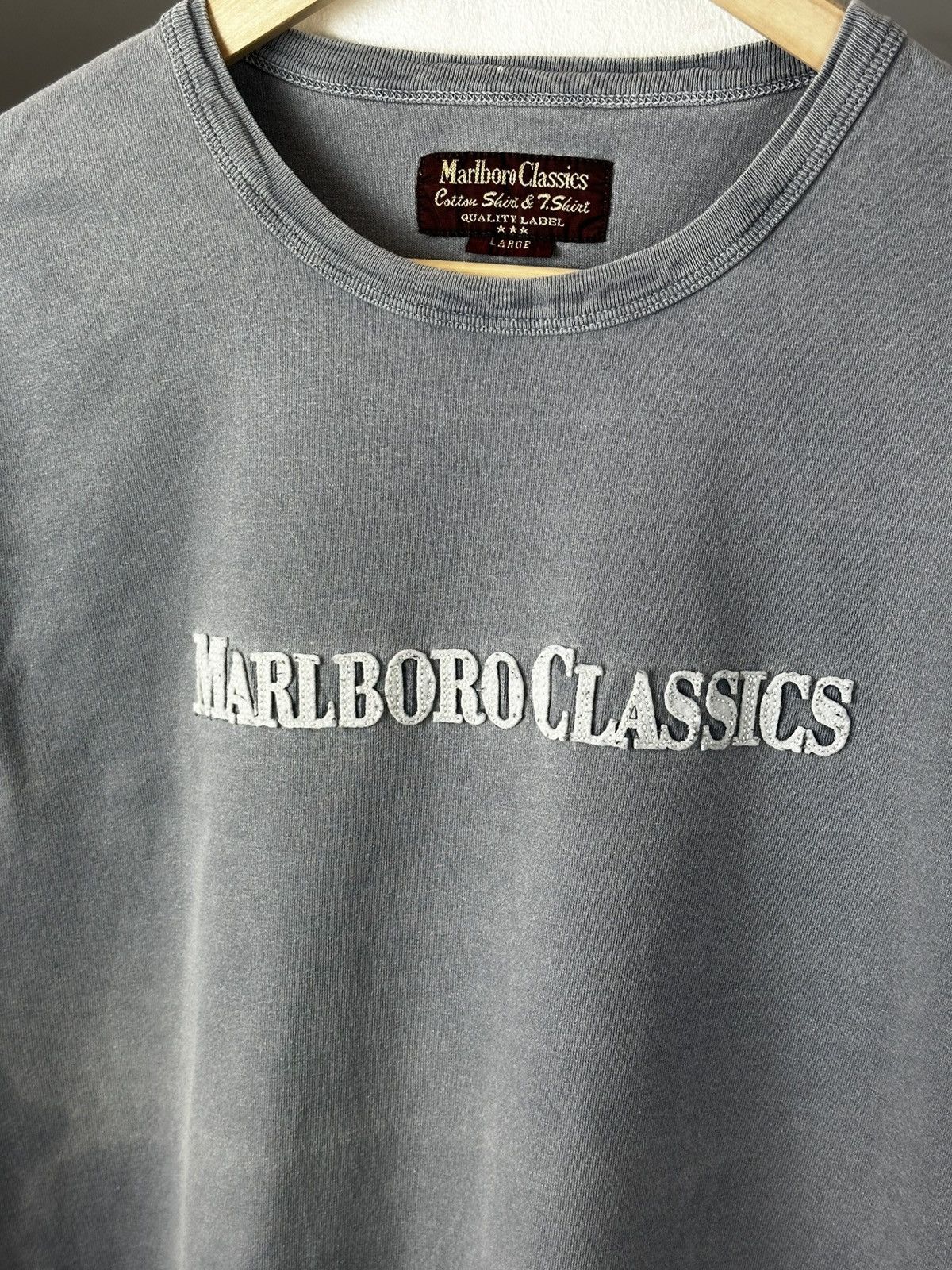 Marlboro Classics Marlboro Classics Faded Blue Tee Shirt L Men's Size US L / EU 52-54 / 3 - 5 Thumbnail