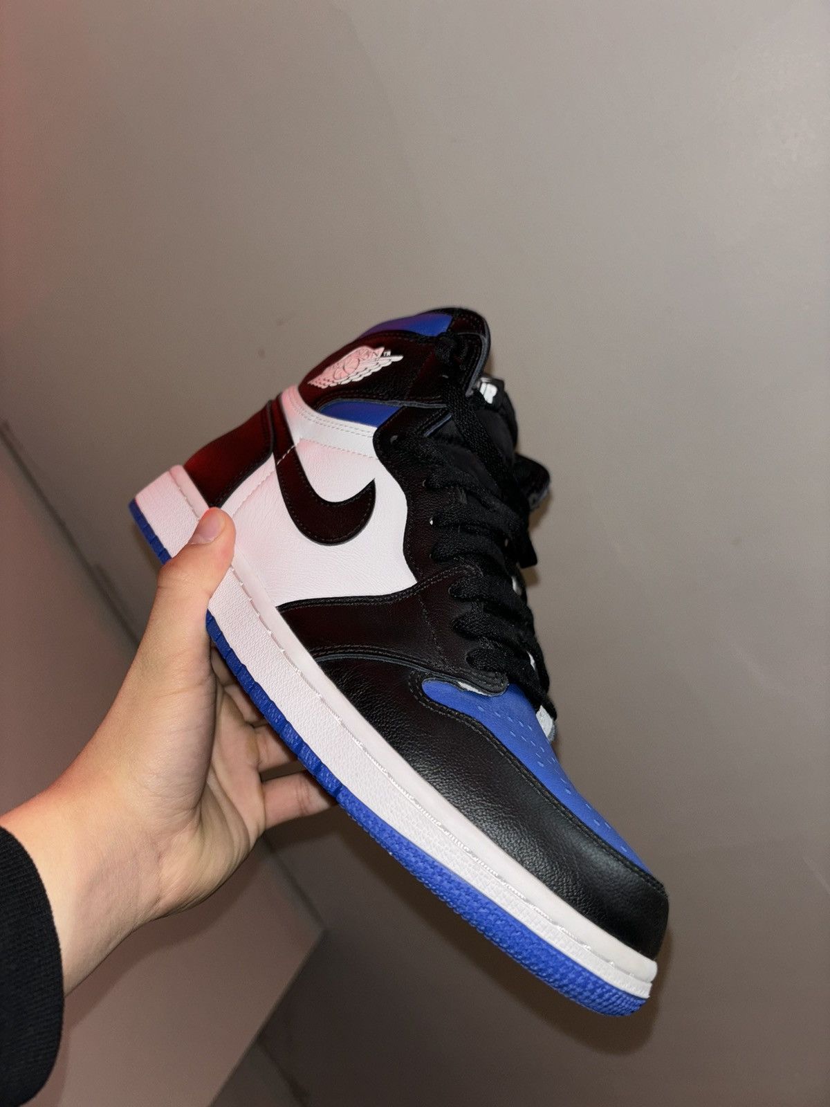 image of Air Jordan 1 Royal Toe Shoes in Blue, Men's (Size 10)