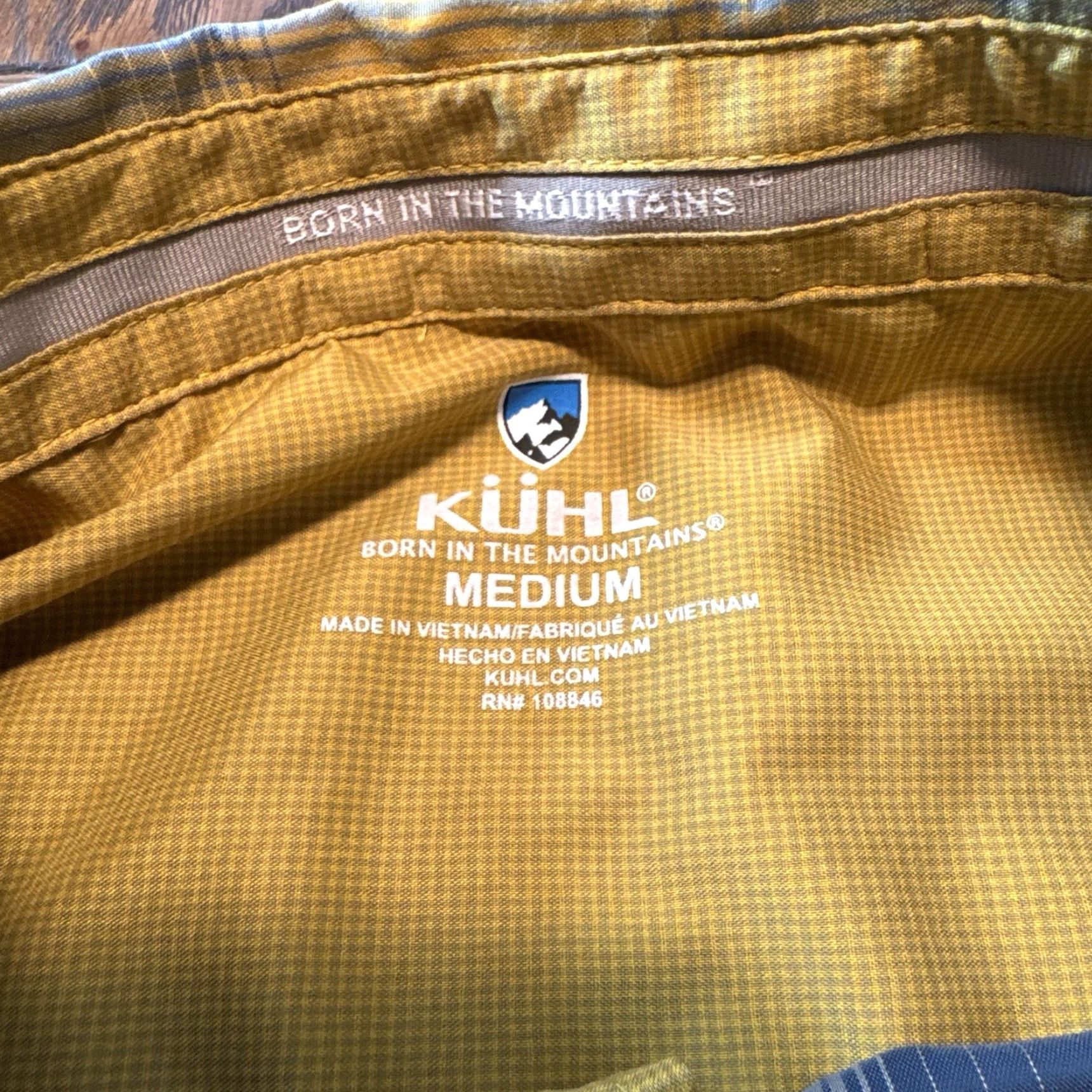 Vintage Kuhl Mens Short Sleeve Button Up Shirt Medium Blue Yellow Plaid Metal Buttons Shirt Shirt Mens Size US M / EU 48-50 / 2 - 3 Thumbnail