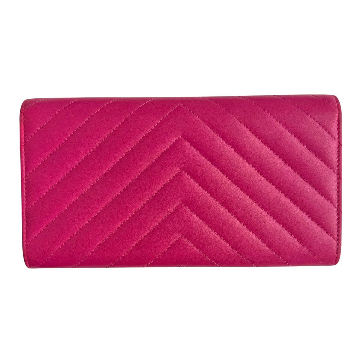 Chanel Chanel CC Chevron Stitch Leather Long Wallet Size ONE SIZE - 2 Thumbnail