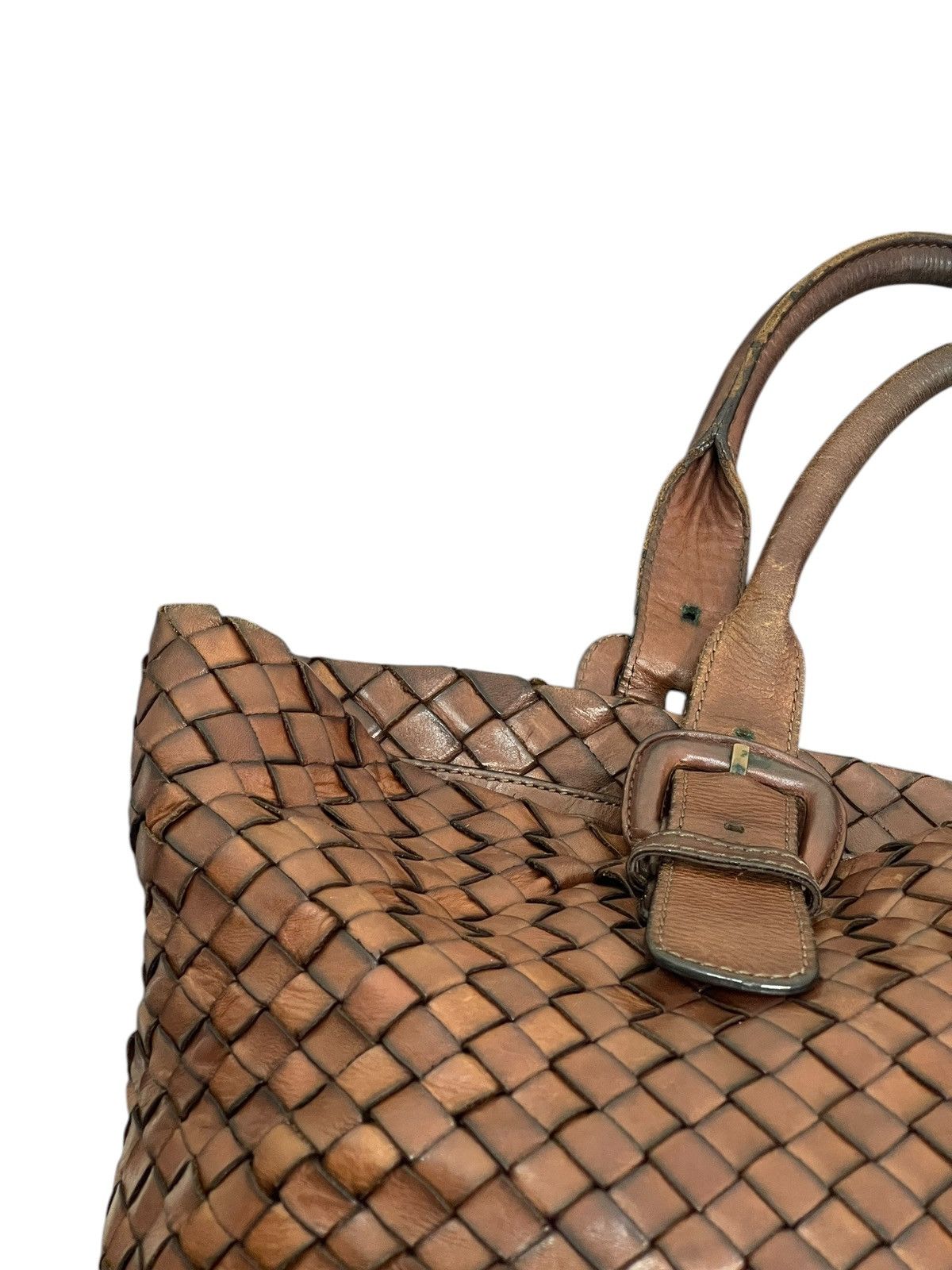 Genuine Leather Full Leather Patina Woven Sazaby Japan Tote Bag 1🟩6 Size ONE SIZE - 13 Thumbnail
