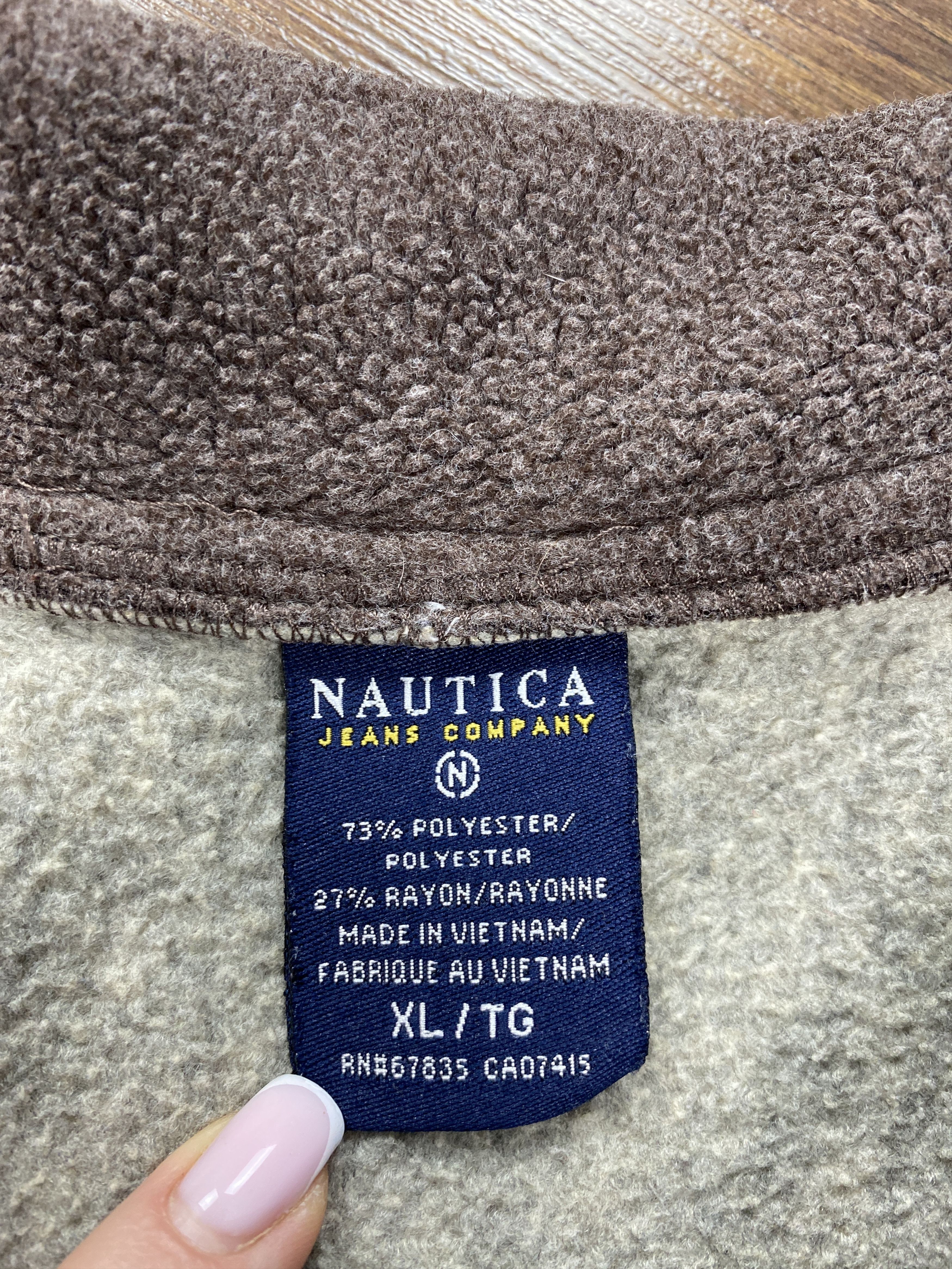 Nautica × Vintage Nautica Jeans vintage quarter zip fleece jacket Size US XL / EU 56 / 4 - 4 Thumbnail