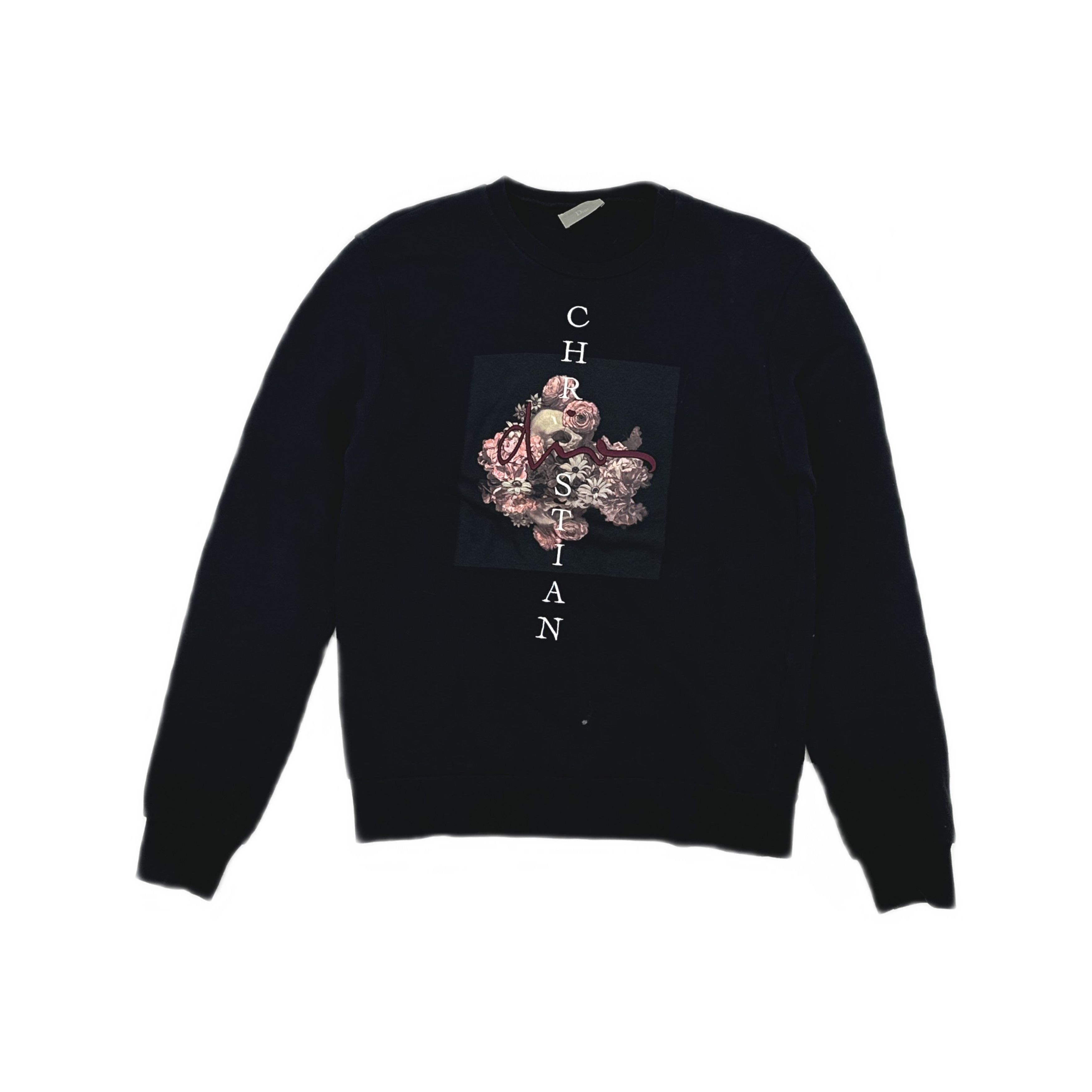 Dior Dior Graphic Flower Skull Print Sweatshirt Size S Size US S / EU 44-46 / 1 - 1 Thumbnail