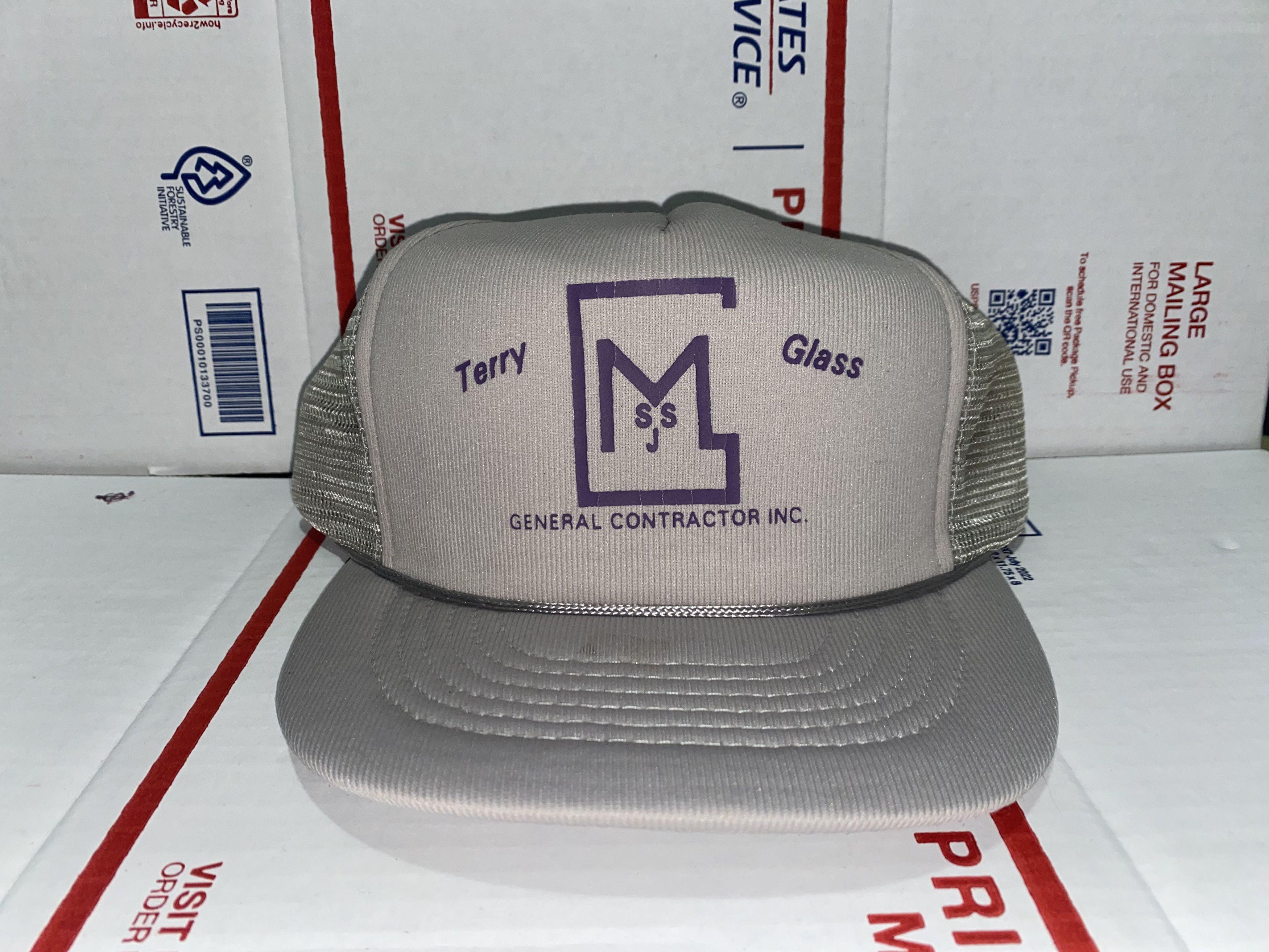 Vintage Terry Glass General Contractor Inc. Trucker hat vtg Cap Size ONE SIZE - 1 Thumbnail