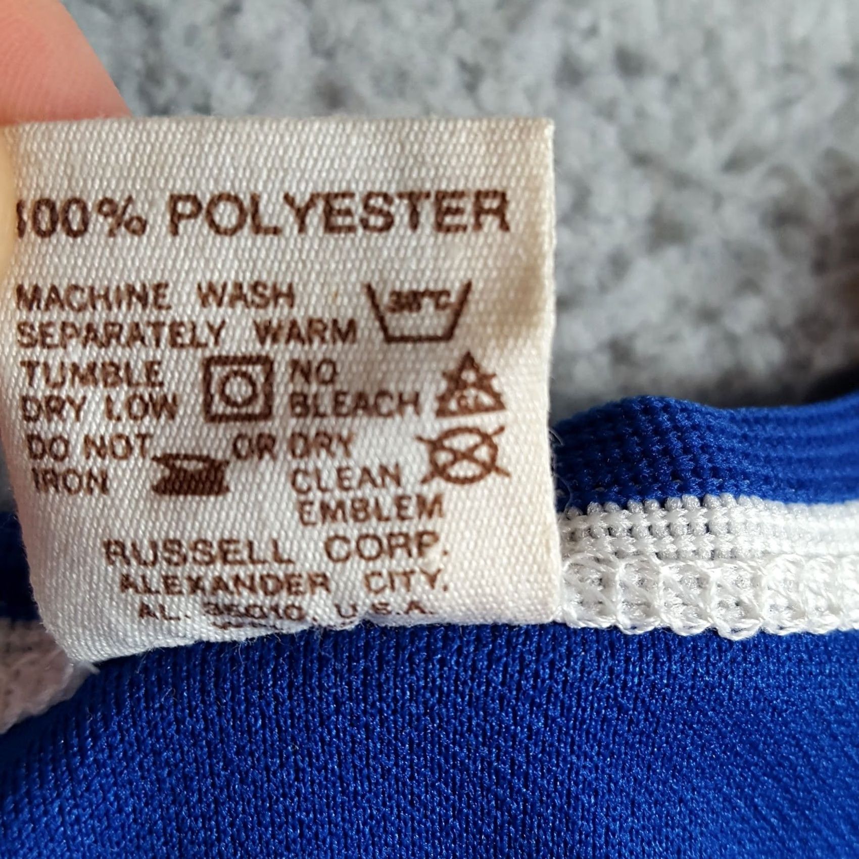 Russell Athletic VINTAGE Russell Basketball Jersey Mens XS Sleeveless T-Shirt Blue Embroidered Logo 80s 90s Retro Vintage Shirt Size US XS / EU 42 / 0 - 6 Thumbnail