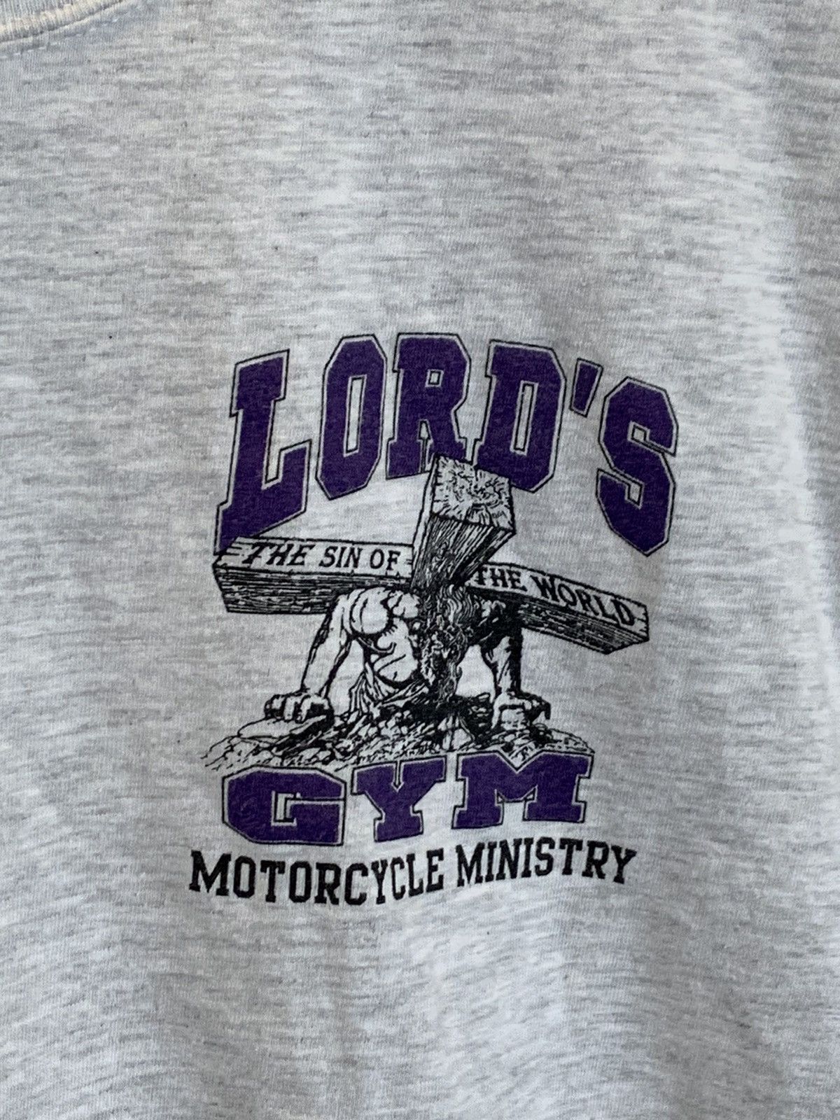 Other × Vintage *RARE* Vintage Lords Gym Motorcycle Ministry Jesus T-Shirt L Size US L / EU 52-54 / 3 - 5 Thumbnail
