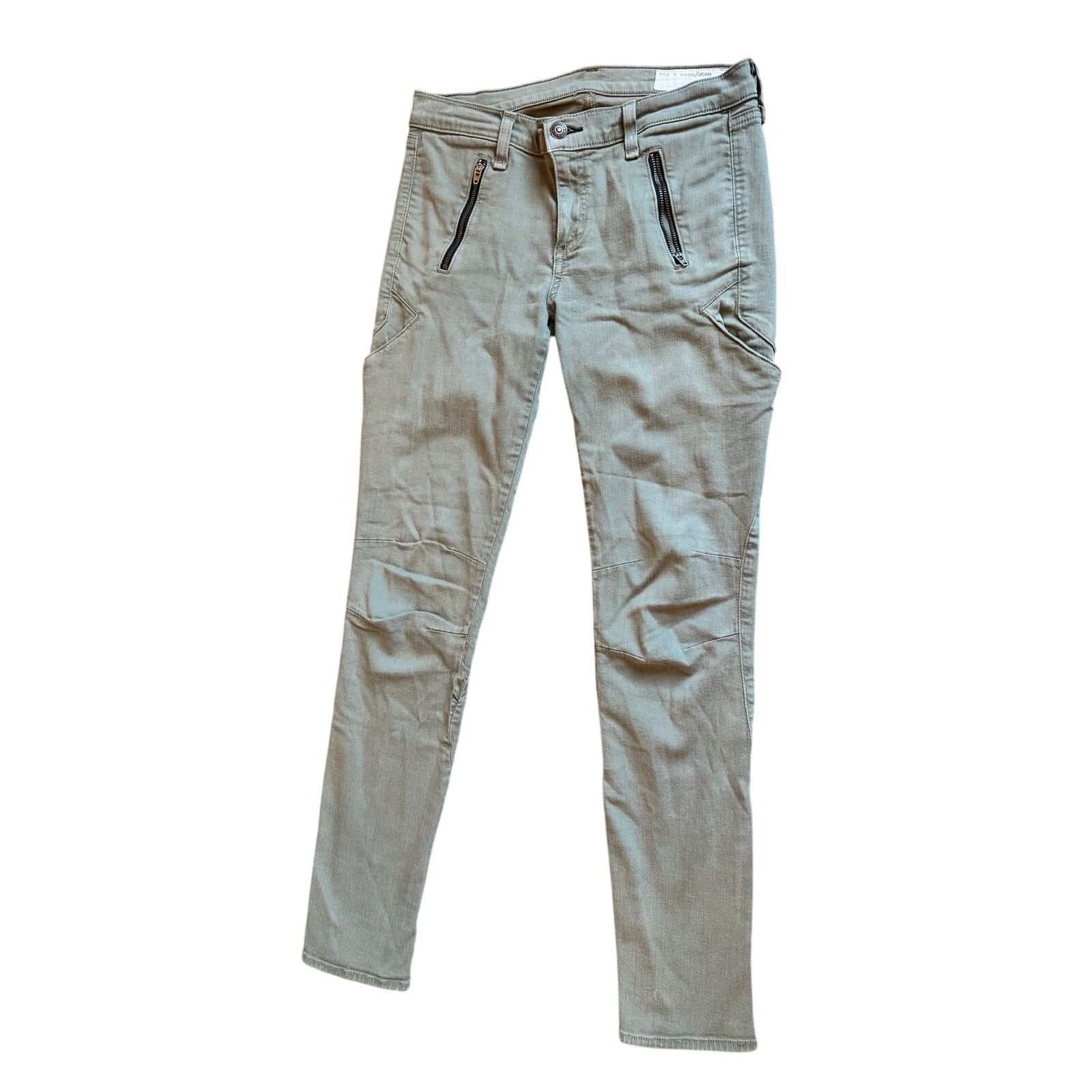 Rag & Bone Rag And Bone Army Olive Zipper Green Jeans Size 27" / US 4 / IT 40 - 1 Thumbnail