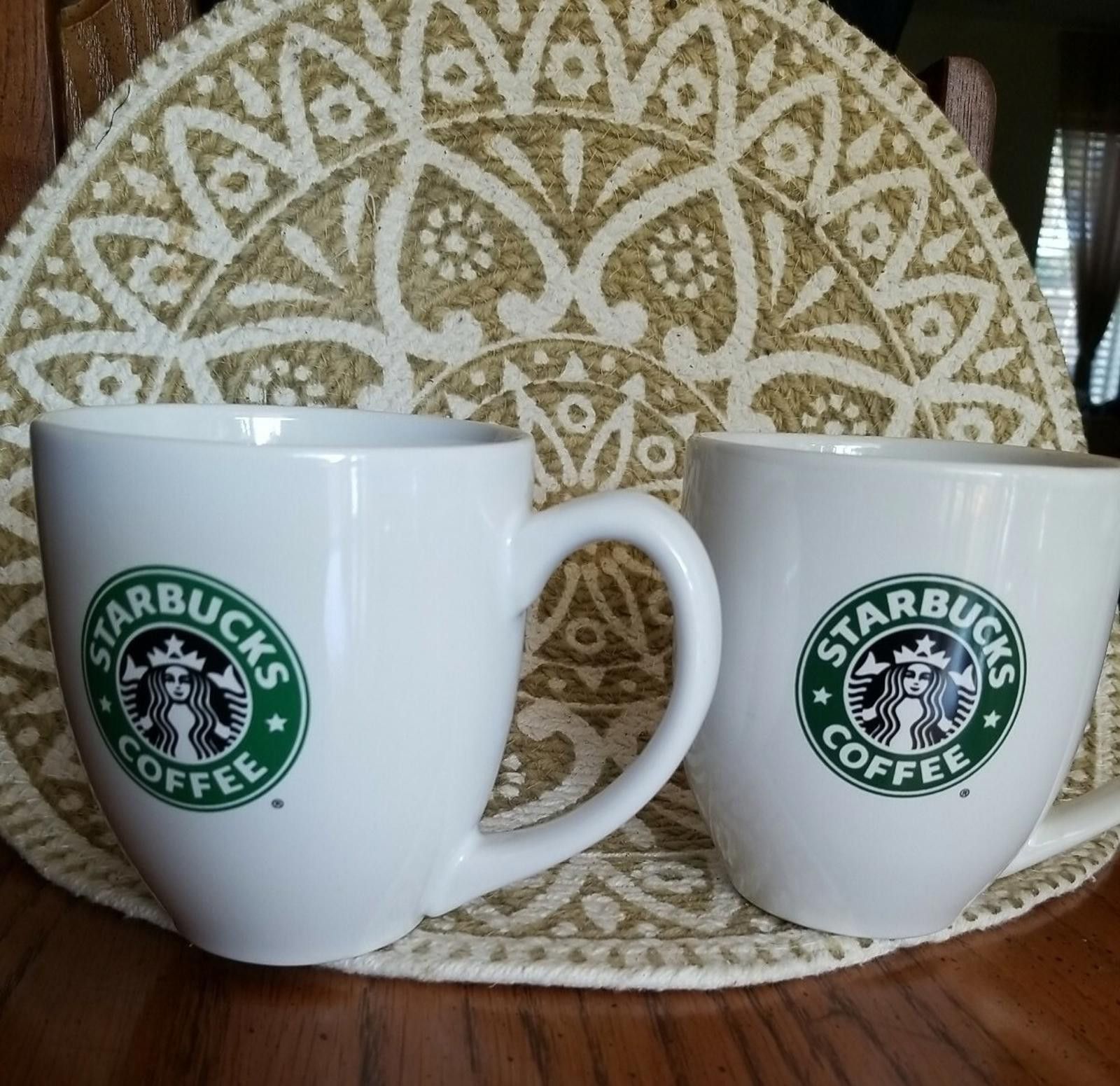 Other Starbucks Coffee MUGS 2008 & 2010 Ceramic White Logo 14 oz Size ONE SIZE - 3 Thumbnail