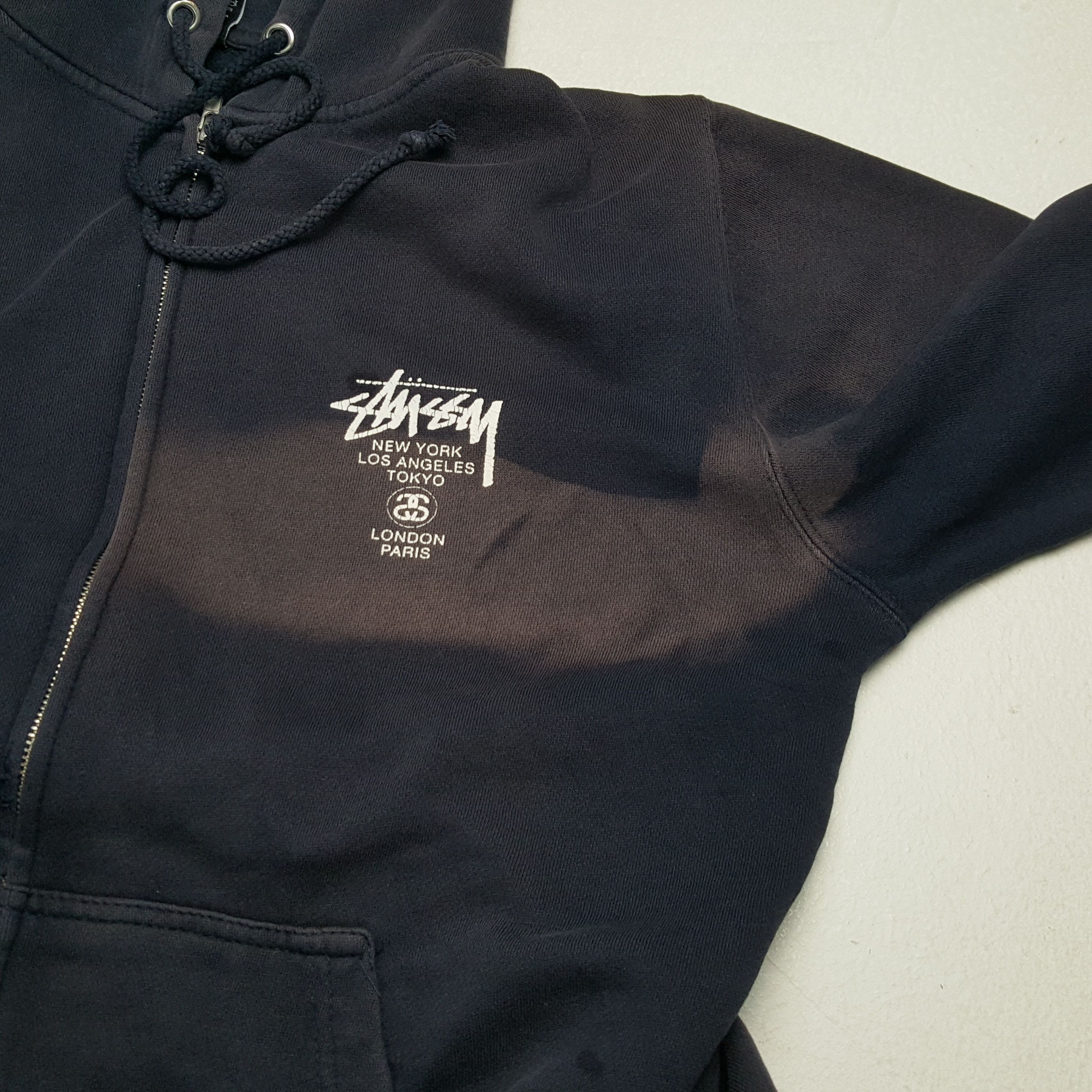 Stussy × Vintage Vintage STUSSY Streetwear Skateboard Distressed Hoodies Size US L / EU 52-54 / 3 - 9 Thumbnail