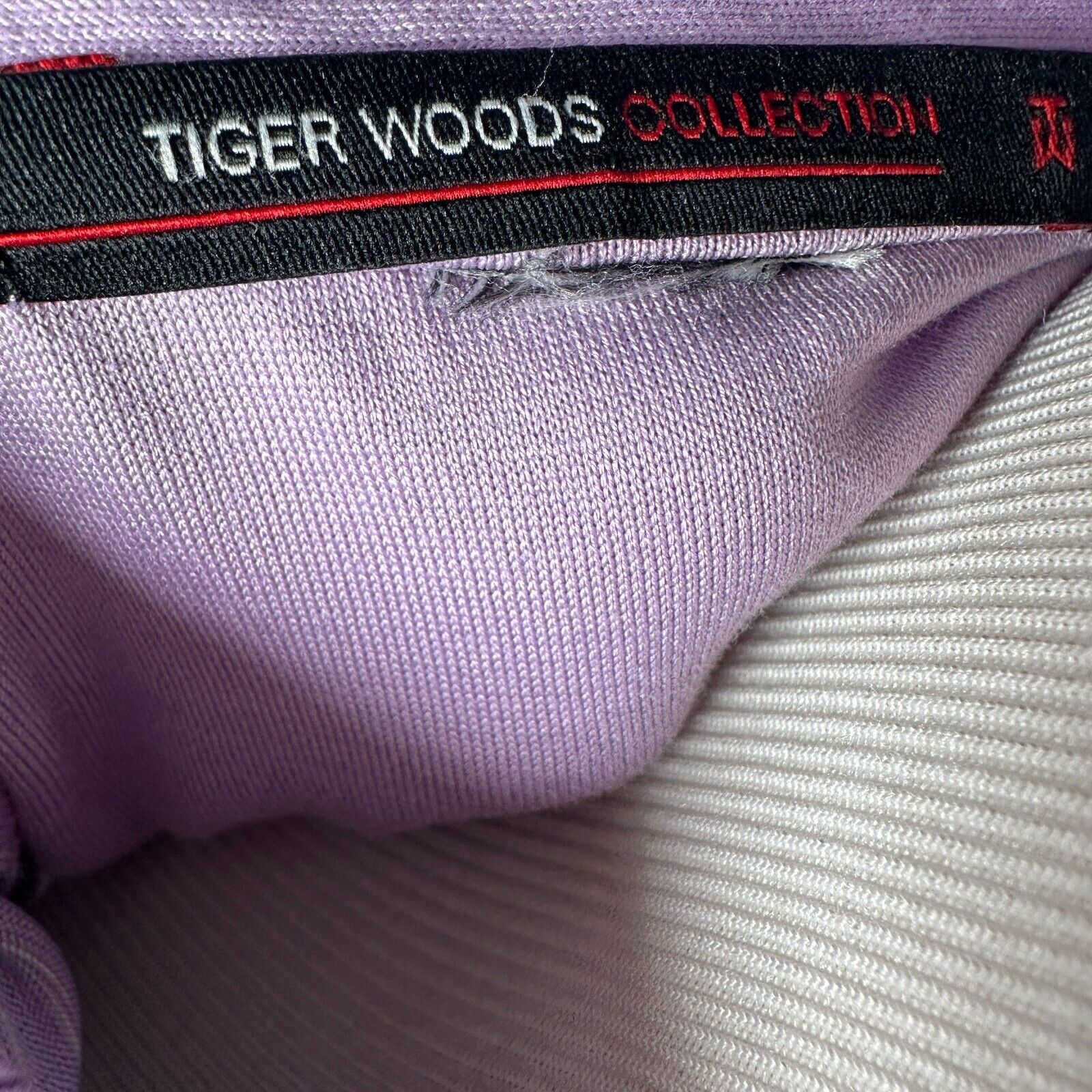 Nike Nike Tiger Woods Collection Polo Shirt Large Purple Striped Size US L / EU 52-54 / 3 - 7 Thumbnail