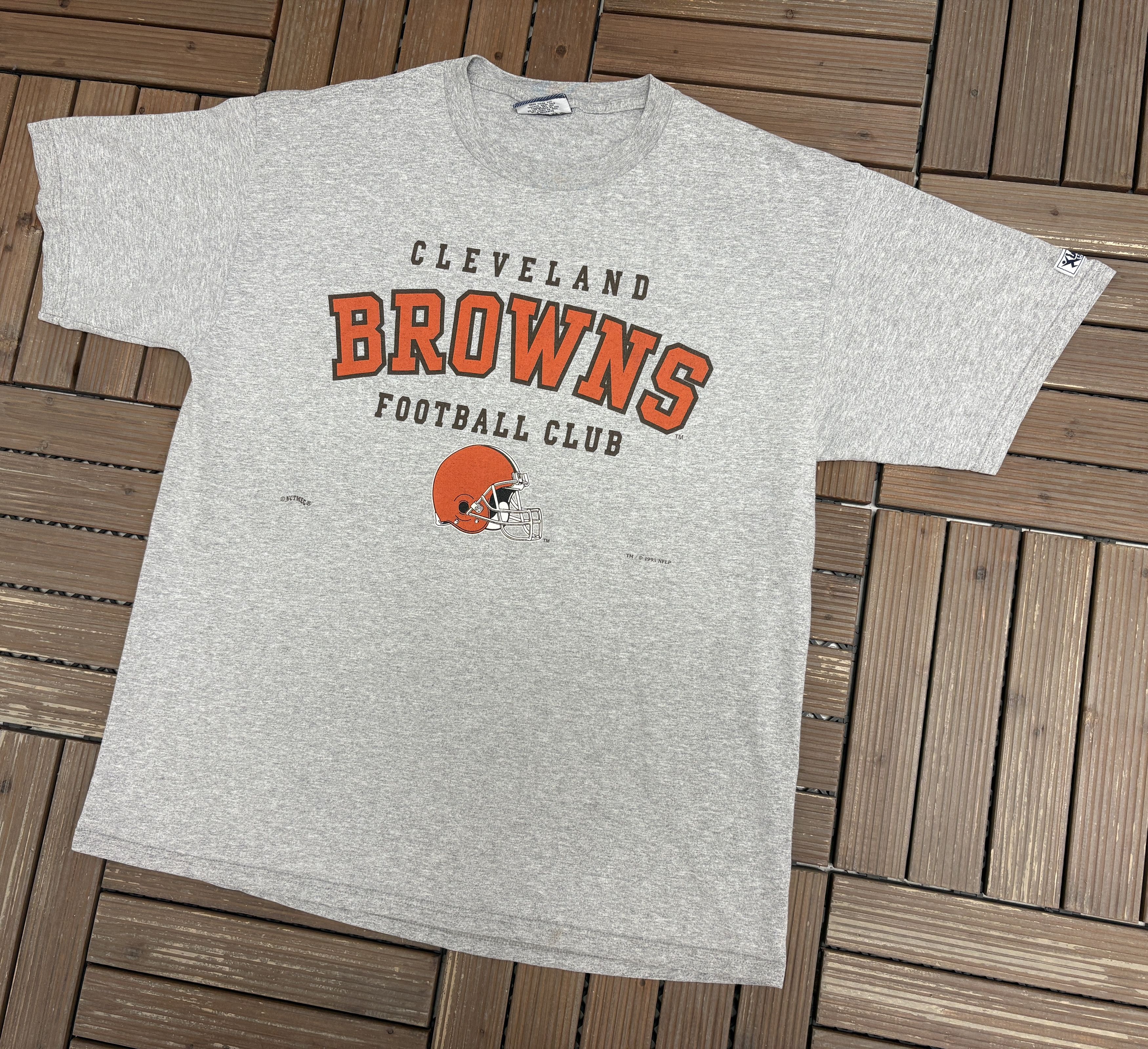 Nutmeg × Vintage Cleveland Browns Football Club Vintage Grey T-Shirt Tee Size US XL / EU 56 / 4 - 4 Thumbnail