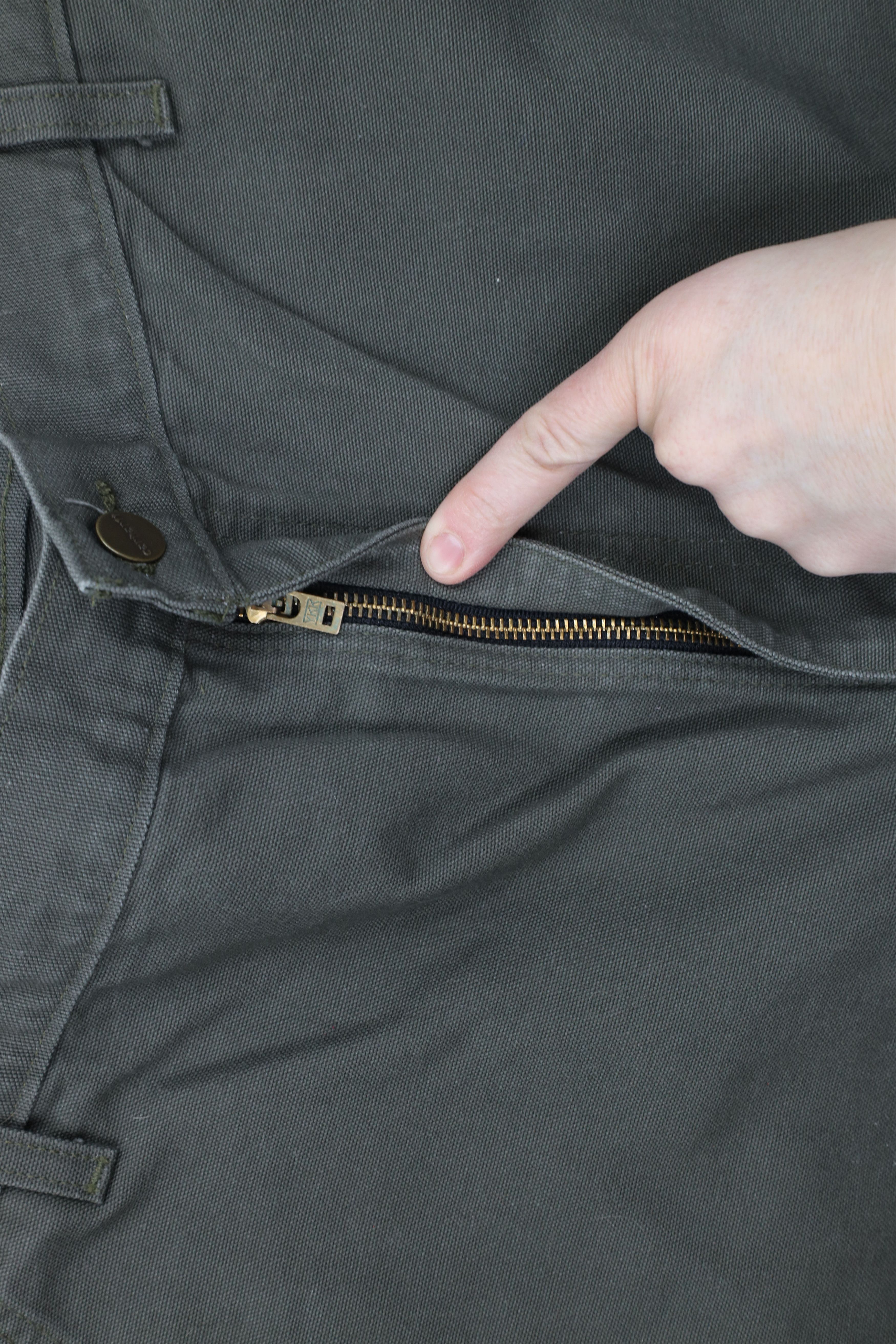 Carhartt × Vintage Vintage Carhartt Wide Leg Original Dungaree Pants Moss Green Size US 42 / EU 58 - 6 Thumbnail