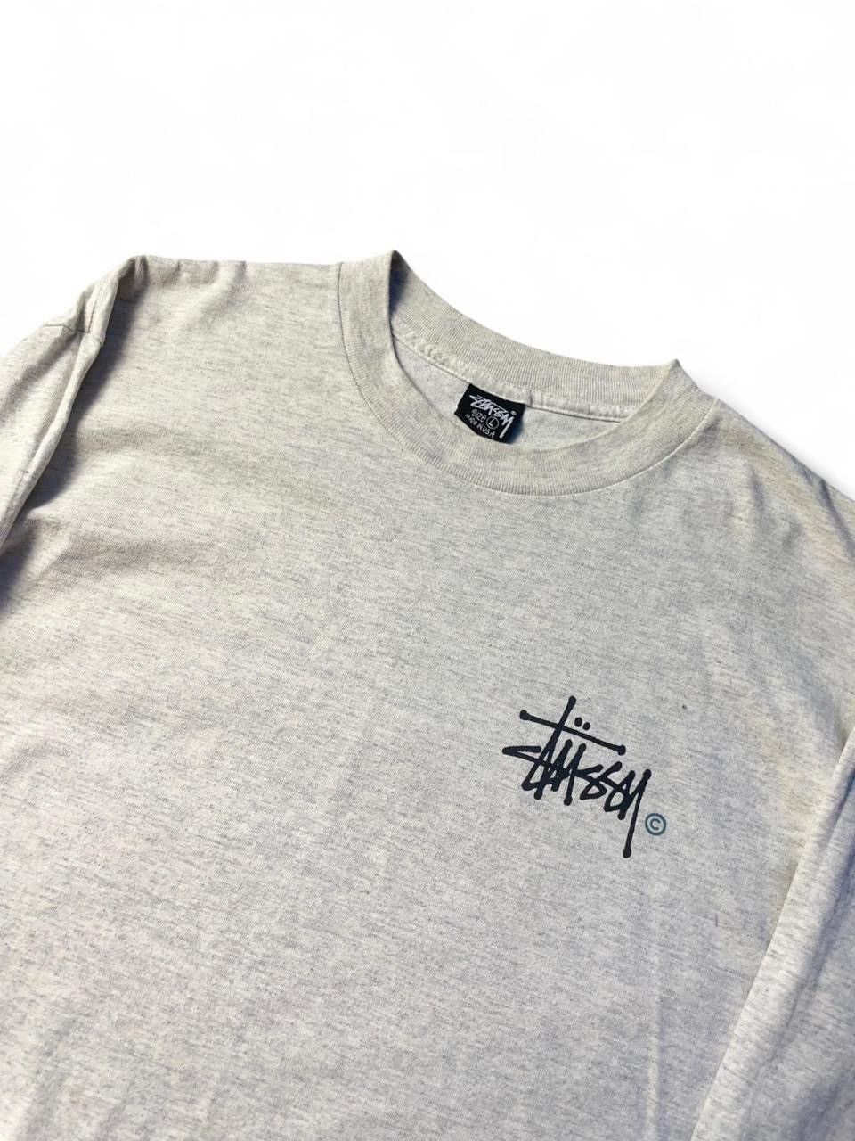 Stussy 1990S VERY RARE STUSSY MADE IN USA SINGLE STITCH LONG SLEEVE Size US L / EU 52-54 / 3 - 4 Thumbnail