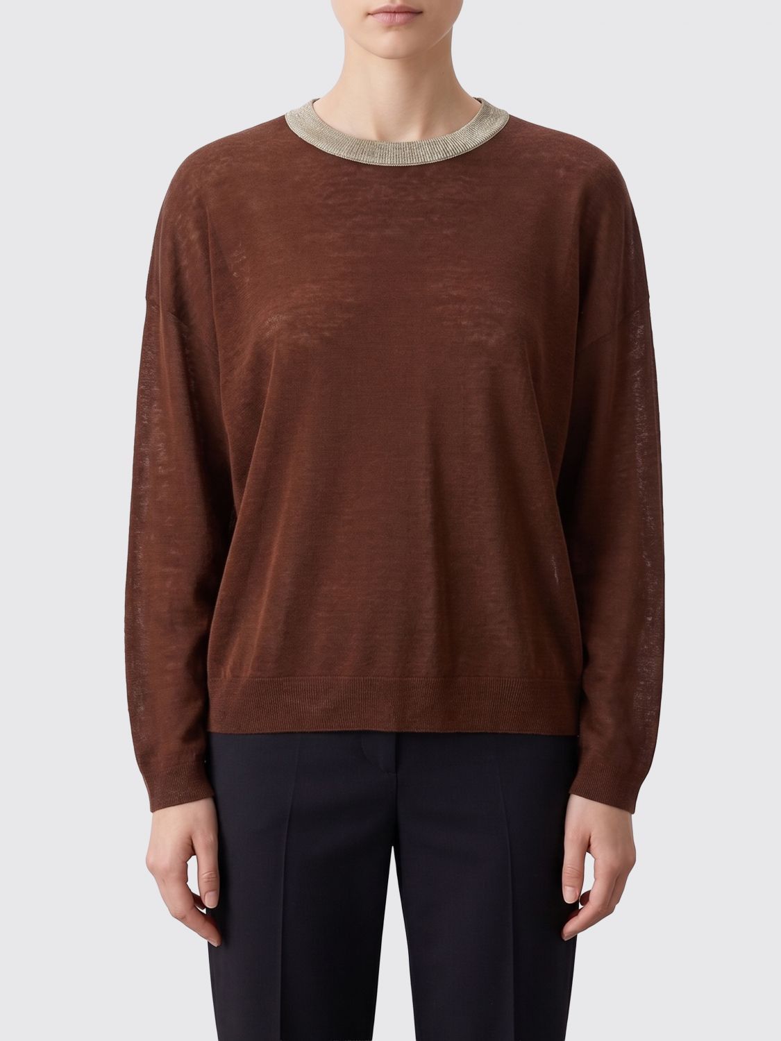 Brunello Cucinelli Brunello Cucinelli Sweater Woman Burgundy Size XXS / US 00 / IT 34 - 1 Thumbnail