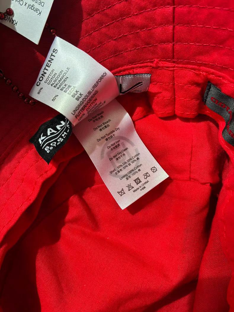 CLOT CLOT x Kangol Red Silk Splice Bucket Hat Size 34 - 3 Thumbnail