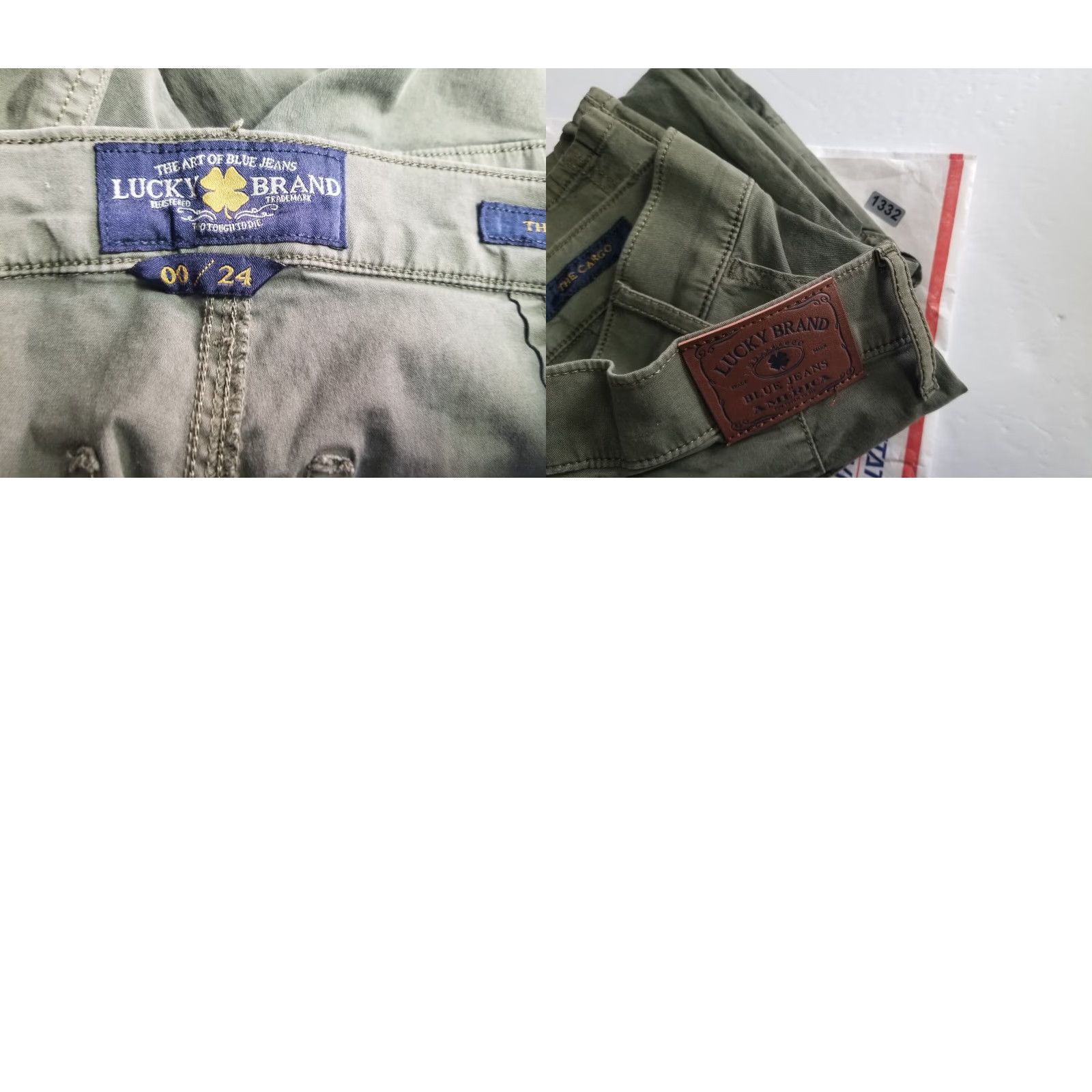 Lucky Brand Lucky Brand Pants Women's Cargo Mid Rise Army Green Size 00/24 Size 24" / US 00 / IT 34 - 8 Thumbnail
