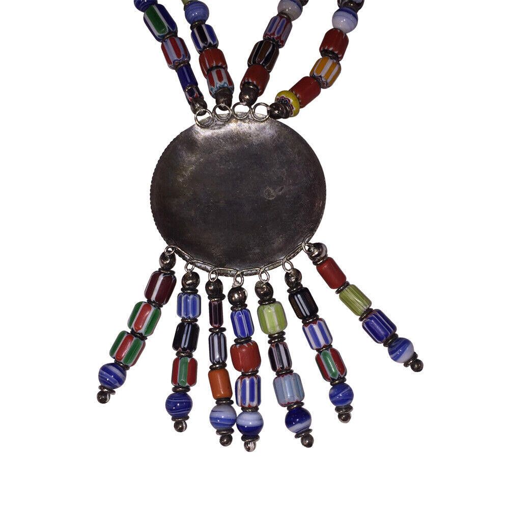 Designer Statement Millefiori Murano Glass Bead Tassel Necklace Size ONE SIZE - 5 Thumbnail