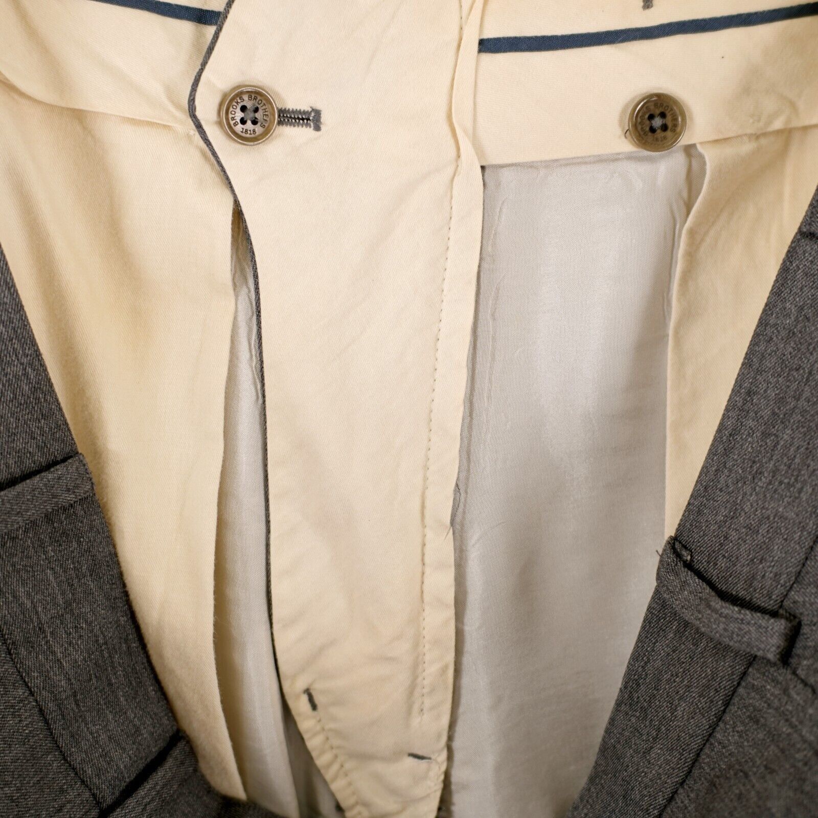 Brooks Brothers Brooks Brothers Madison Gray Wool Flat Front Mid Rise Dress Size 36R - 8 Thumbnail