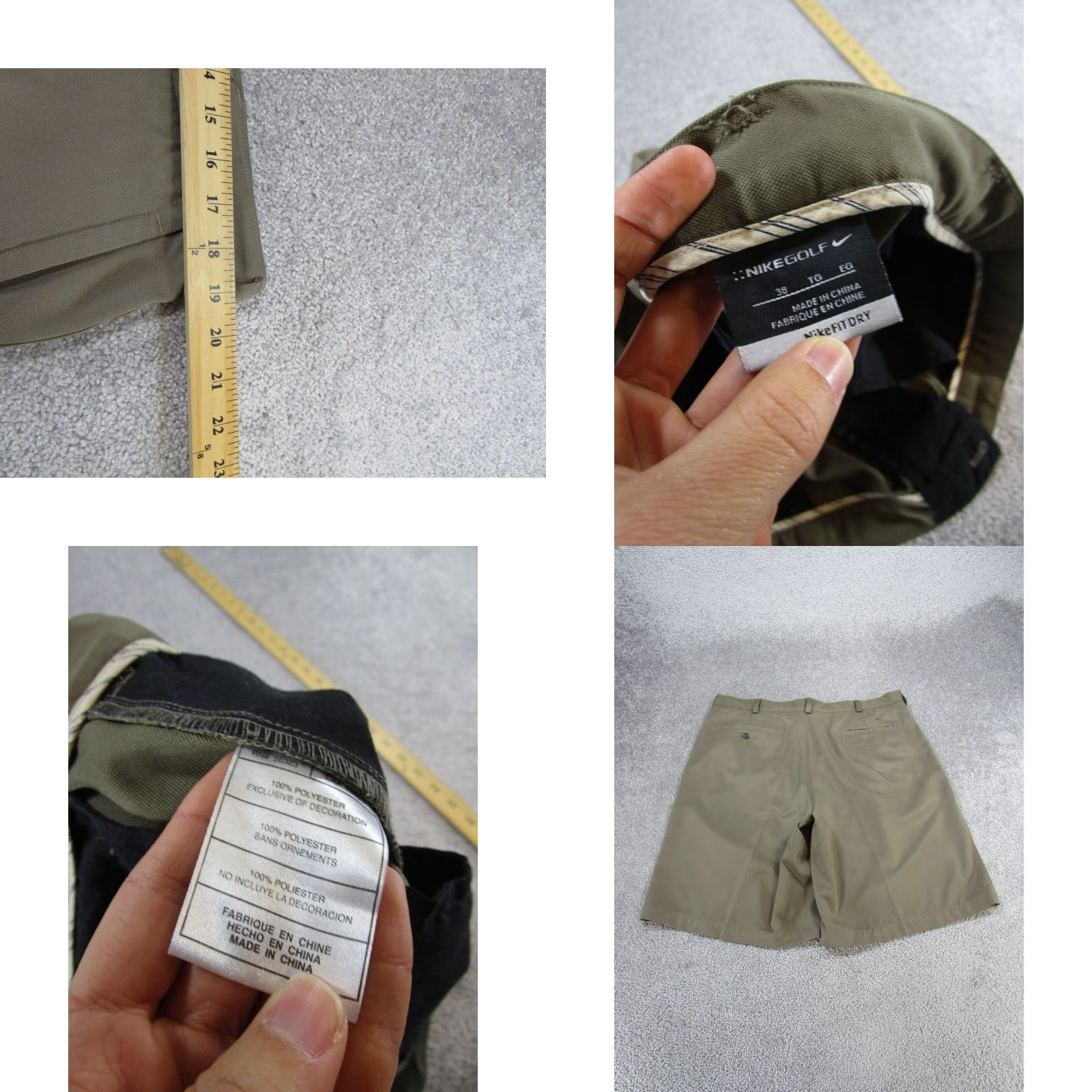 Nike VINTAGE Nike Golf Shorts Mens 38 Fitdry Brown Pleated Front Size US 38 / EU 54 - 8 Thumbnail