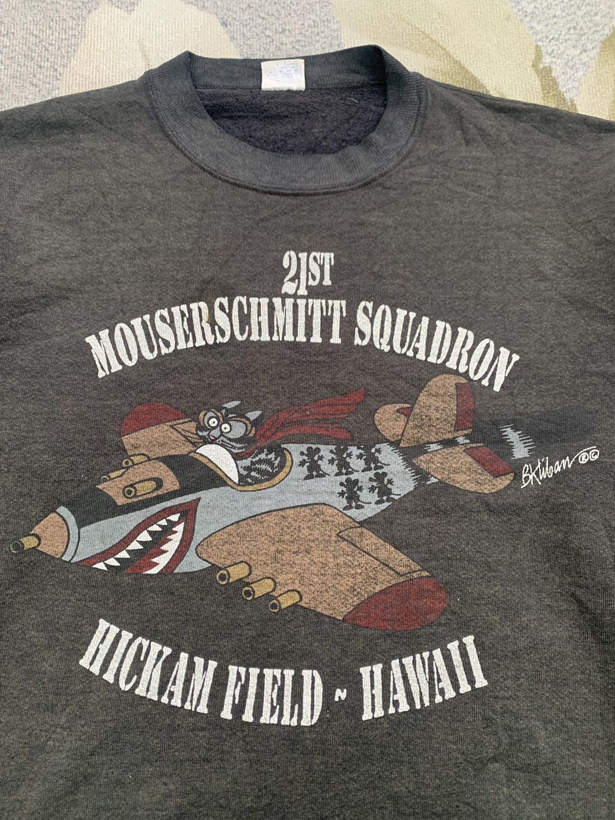 CCP (Crazy Character Print) Vtg Crazy Shirt Sweatshirt 21st Mouserschmitt Squadron Size US S / EU 44-46 / 1 - 5 Thumbnail