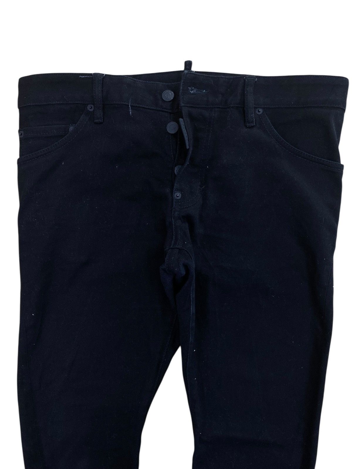Dsquared2 Dsquared2 Slim Fit Twist Leg Style Black Jeans Size US 35 - 2 Thumbnail