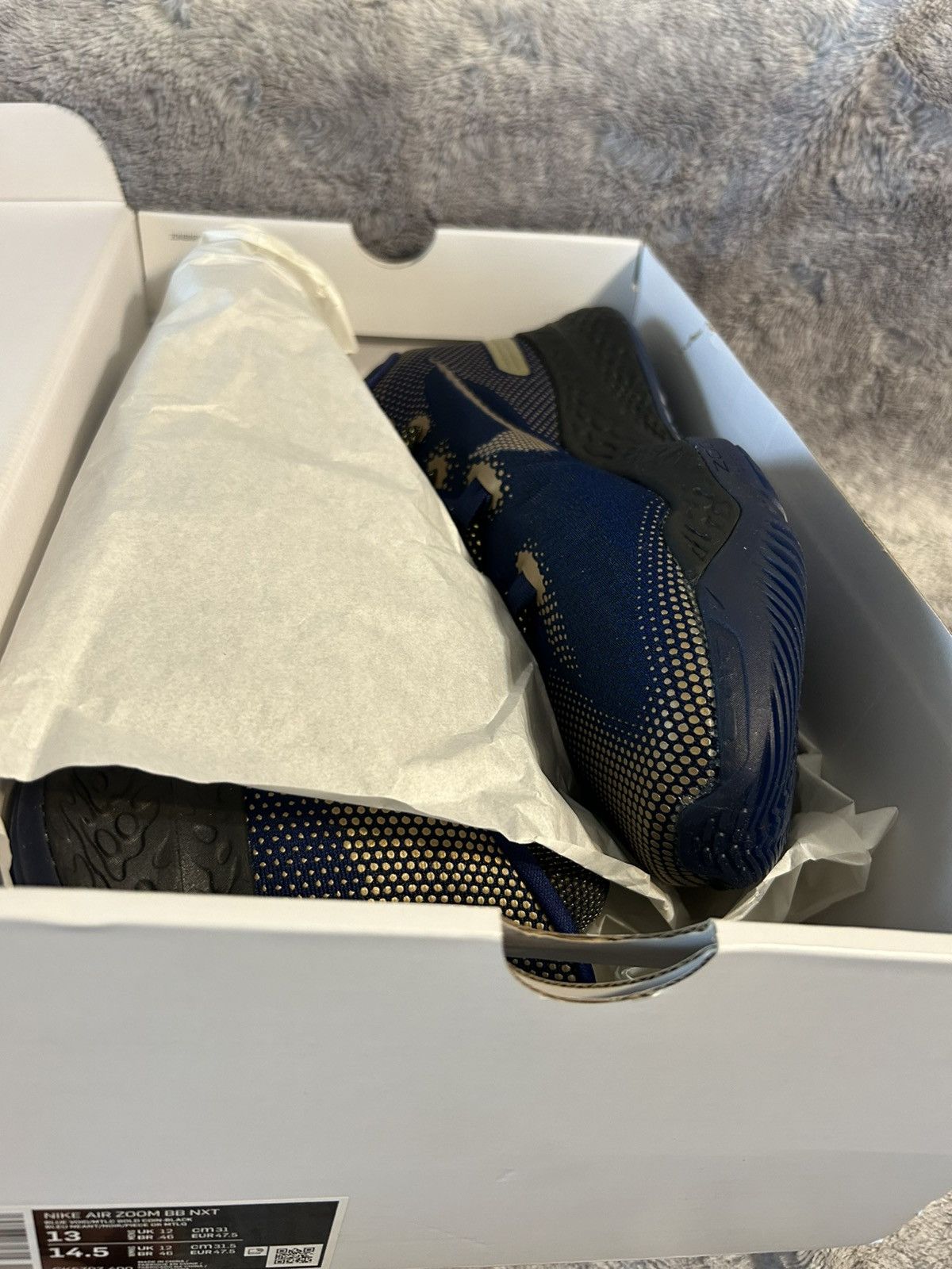 Nike Nike Air Zoom BB NXT Blue Metallic Gold Size 13 DS Size US 13 / EU 46 - 8 Thumbnail