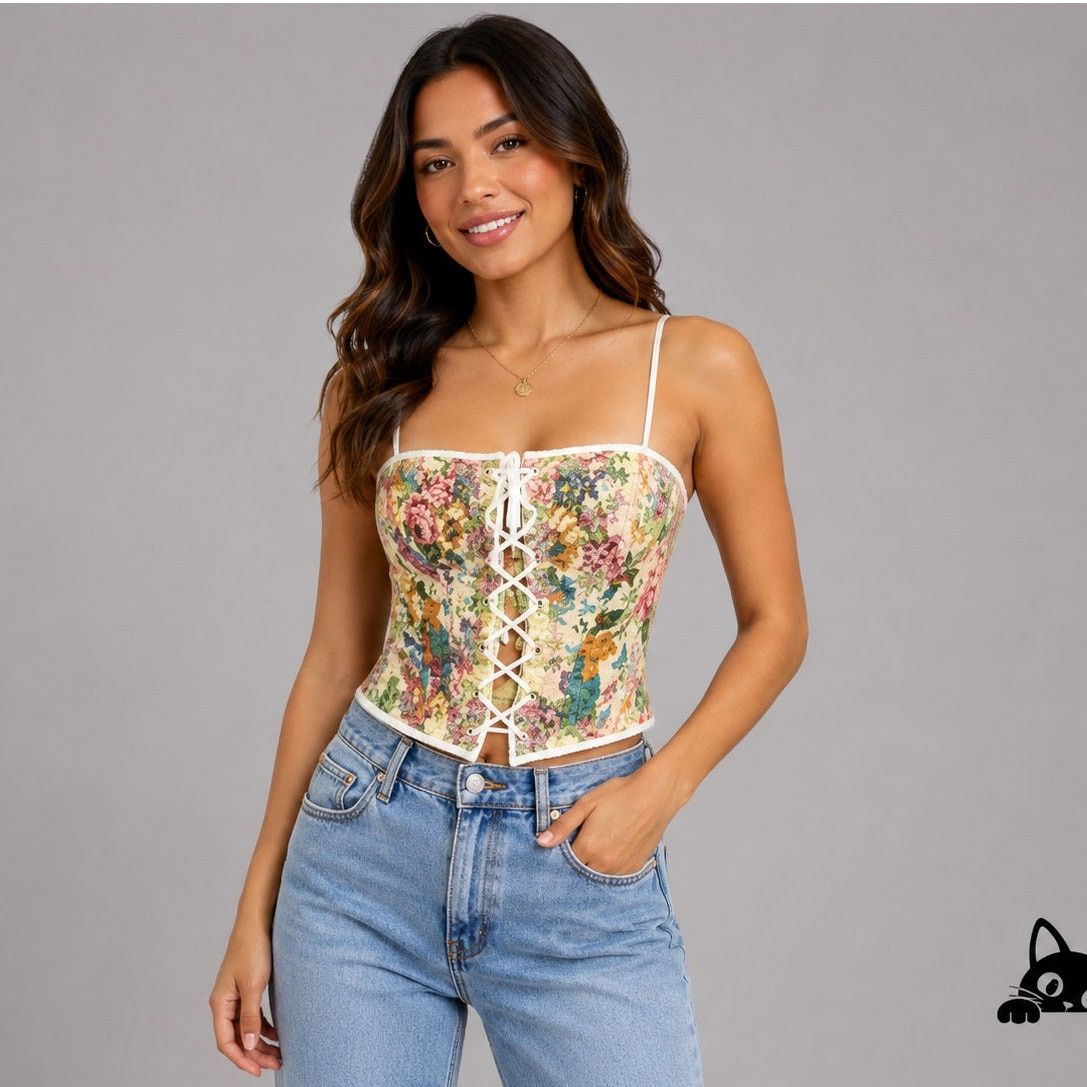 Other Finesse Antoinette Tapestry Royalty Front Lace Up Corset XS Size XS / US 0-2 / IT 36-38 - 3 Thumbnail