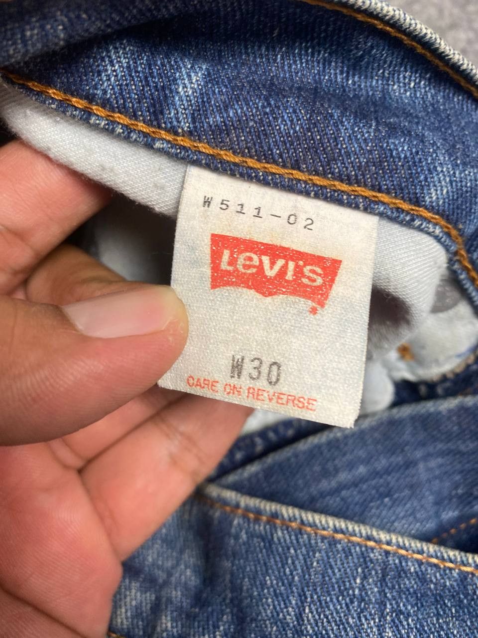 Levi's vintage levis 511 dark wash denim nice design Size US 29 - 10 Thumbnail