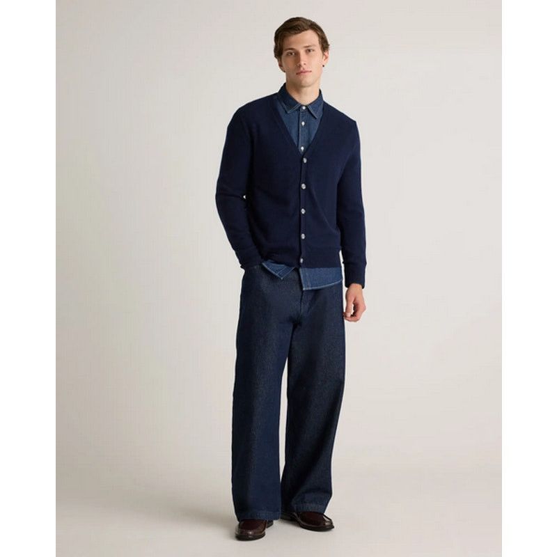 Quince Quince Mongolian Cashmere Cardigan Sweater Navy L NWT Size US L / EU 52-54 / 3 - 7 Thumbnail