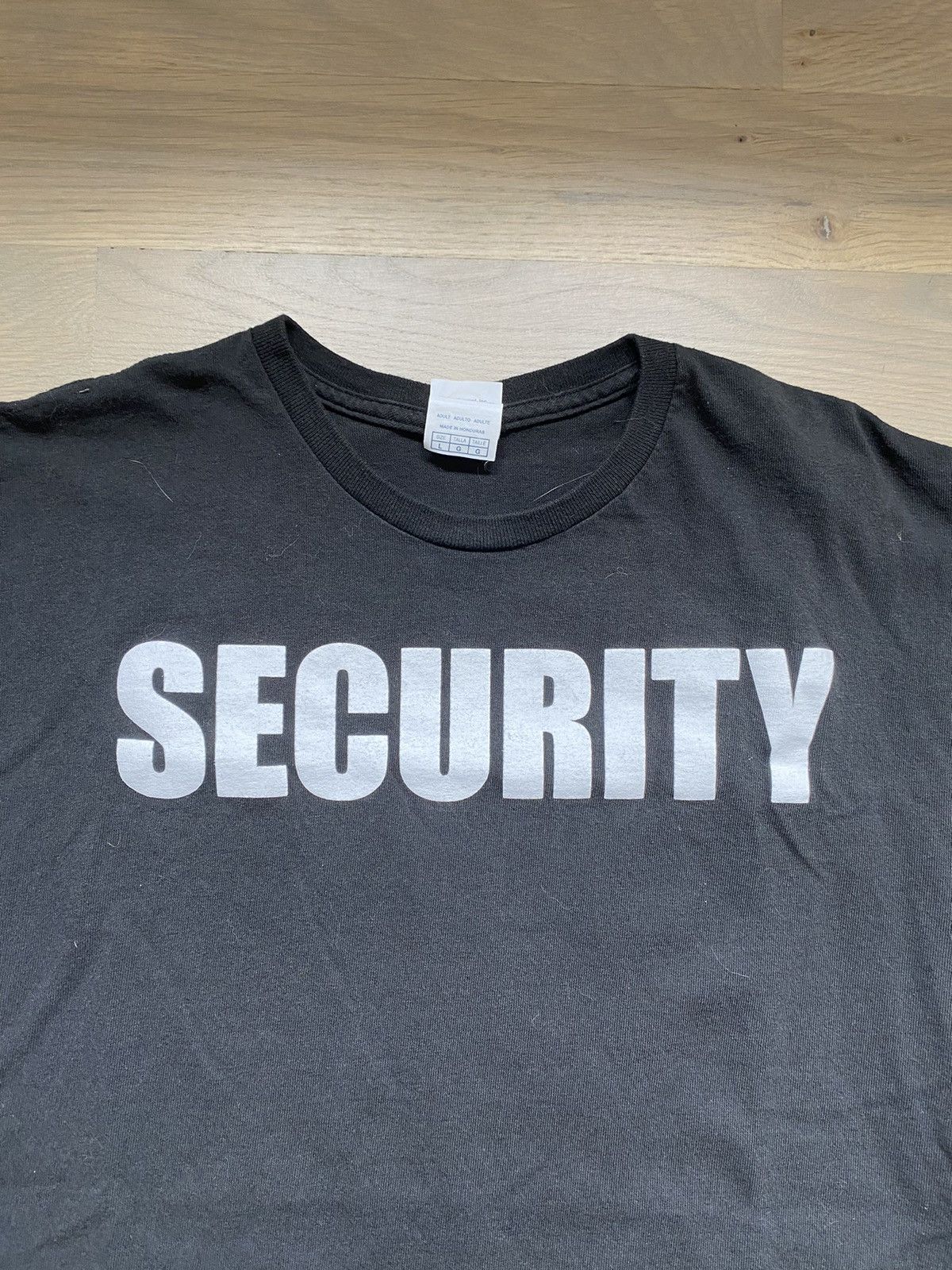 Delta × Other × Vintage Black Security T-Shirt Size US L / EU 52-54 / 3 - 2 Thumbnail