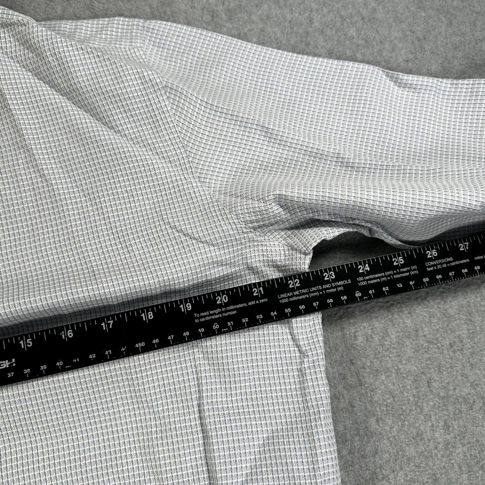 Canali Canali Dress Shirt Mens 42/16.5 Blue Check Long Sleeve Spread Collar Italy Size 46R - 7 Thumbnail