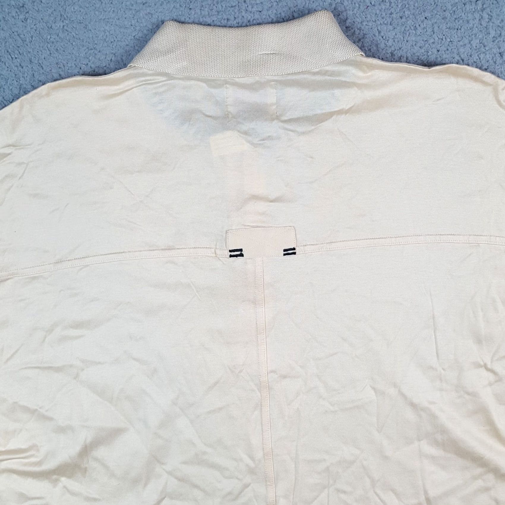 Vintage VINTAGE Sadock Polo Shirt Shirt Mens Beige Khaki 90s Grunge Preppy Oversized Collared Short Sleeve Size US M / EU 48-50 / 2 - 7 Thumbnail