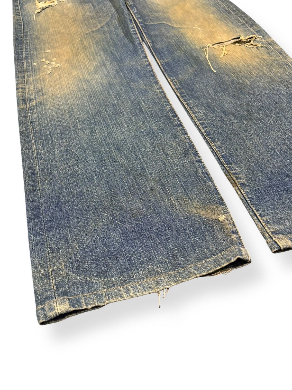 Levi's Vintage 90s Levis 501 Mud Wash Loose Fit Distressed Jeans Size US 36 / EU 52 - 8 Thumbnail