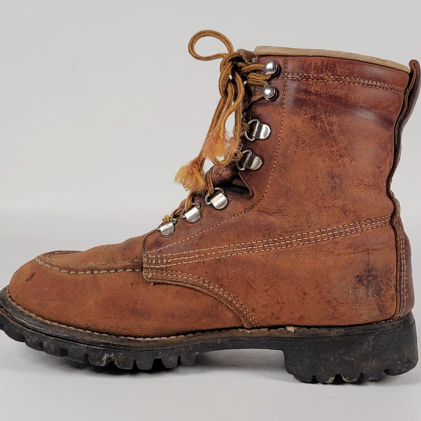 Vintage VINTAGE Wood Stream Boots Men Brown Leather Workwear Grunge Size 6.5 N Boots Size US 7 / EU 40 - 5 Thumbnail