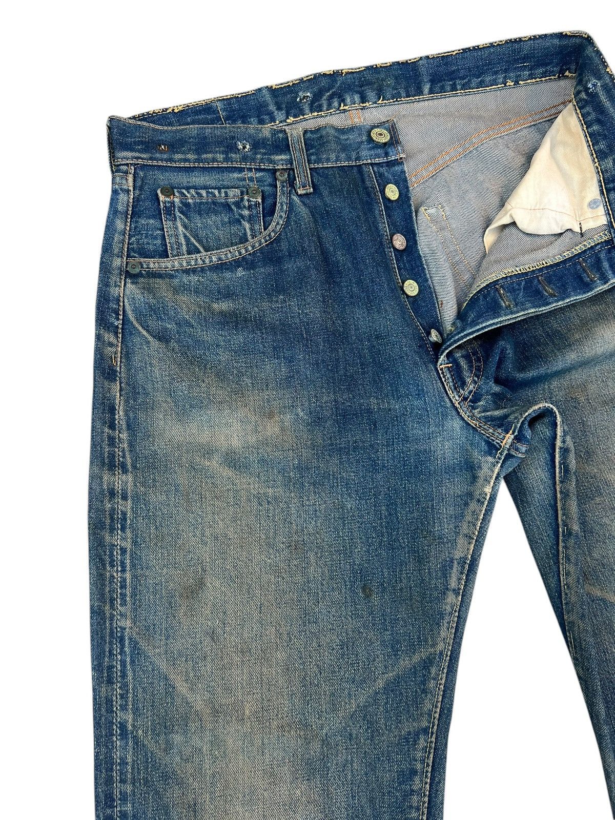 Levi's 60s 70s Levi’s 501 Big E Rust Dirty Mud Denim Selvedge Jeans Size US 32 / EU 48 - 9 Thumbnail