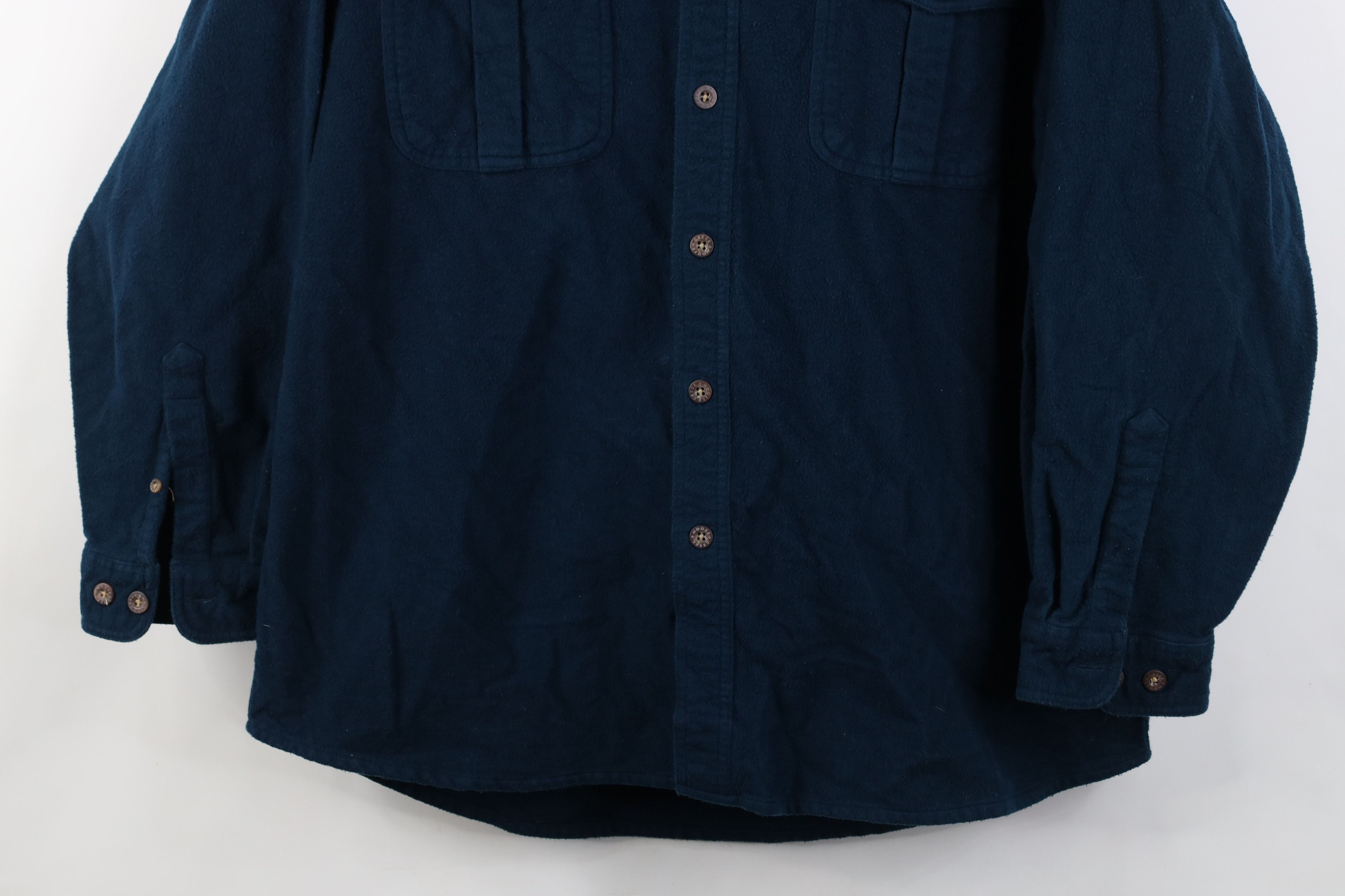 Vintage Vintage 90s Streetwear Cloth Button Shirt Blue Cotton Size US XL / EU 56 / 4 - 3 Thumbnail