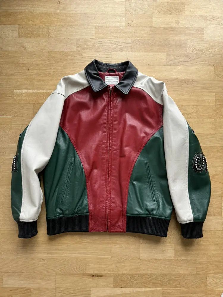 Supreme Supreme studded arc logo leather jacket | Grailed