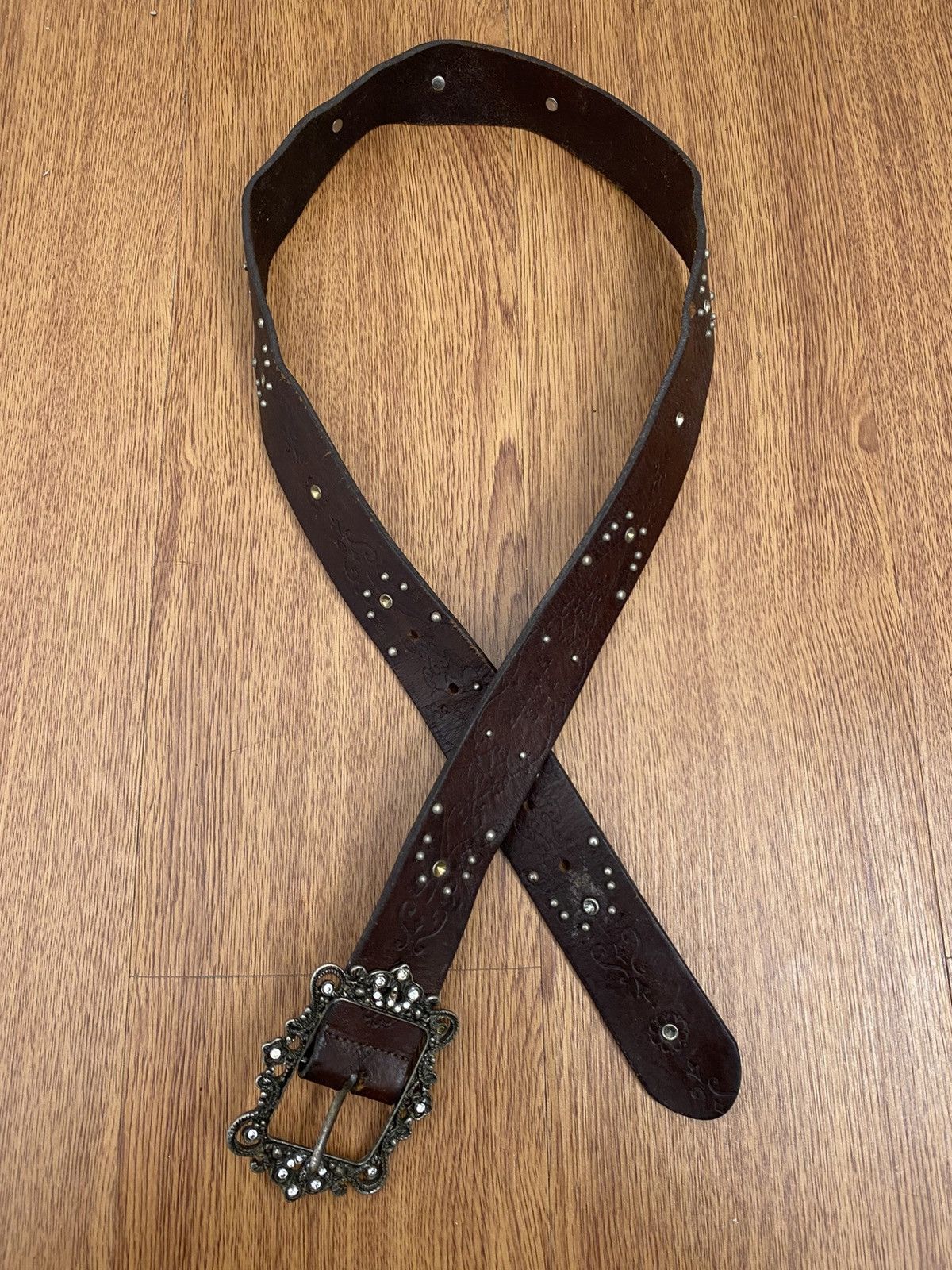 Other Vintage Anna sui leather crystal belt Size ONE SIZE - 1 Thumbnail