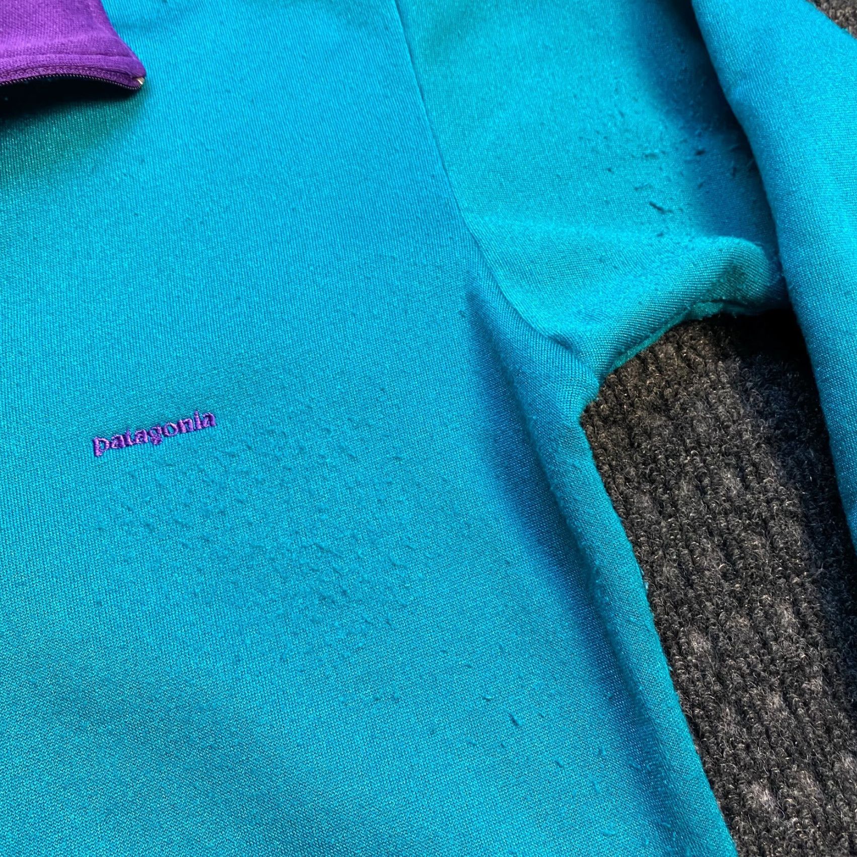 Patagonia VINTAGE Patagonia Capilene Womens ¼ Zip Pullover Sweater Teal Blue S USA Logo Size S / US 4 / IT 40 - 7 Thumbnail