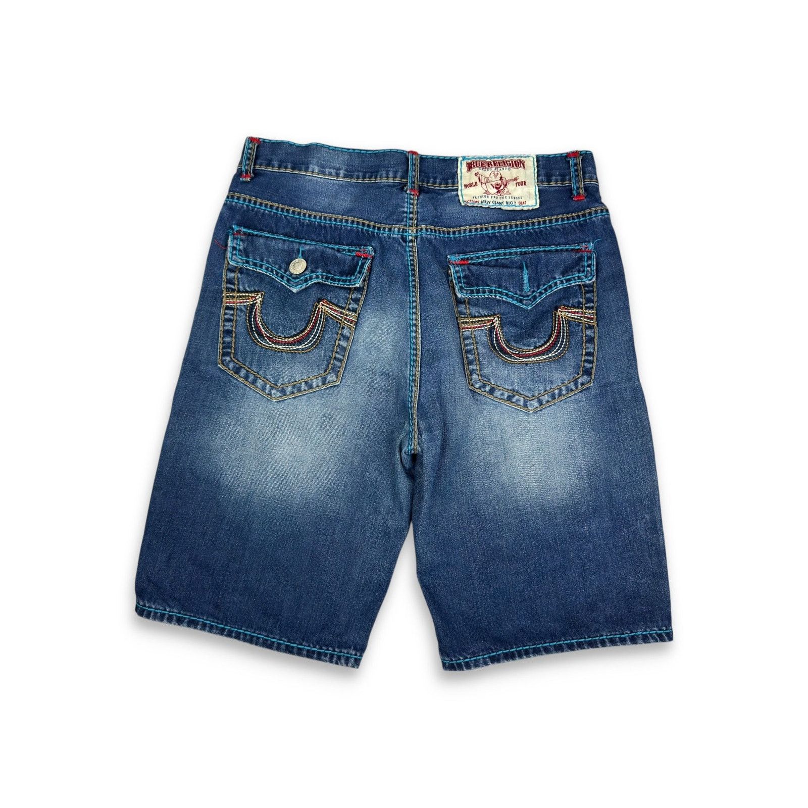 True Religion True Religion Men's Blue Cotton High Rise Bermuda Shorts 34 Size US 34 / EU 50 - 1 Thumbnail